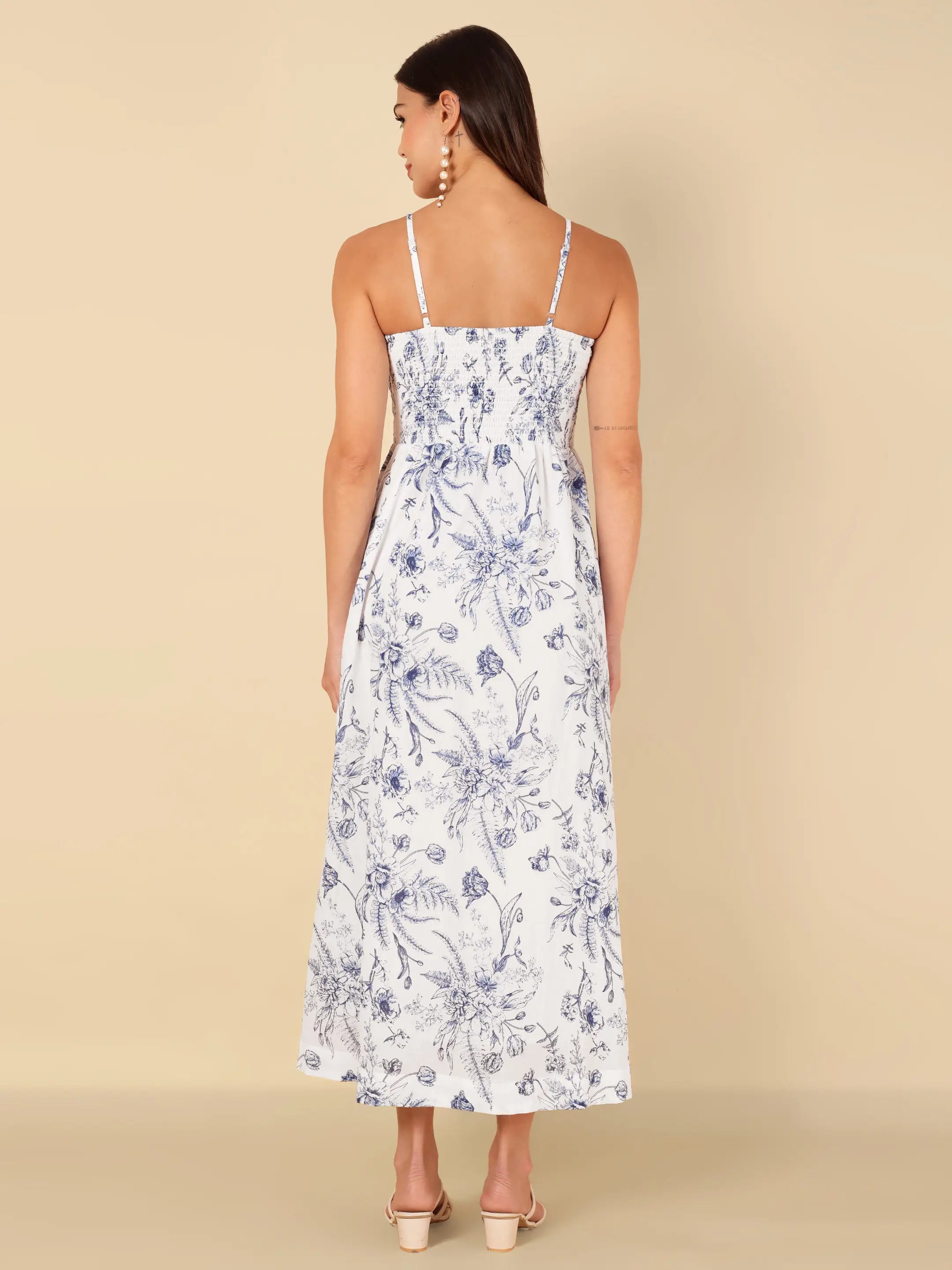 Blue Garden Maxi Dress
