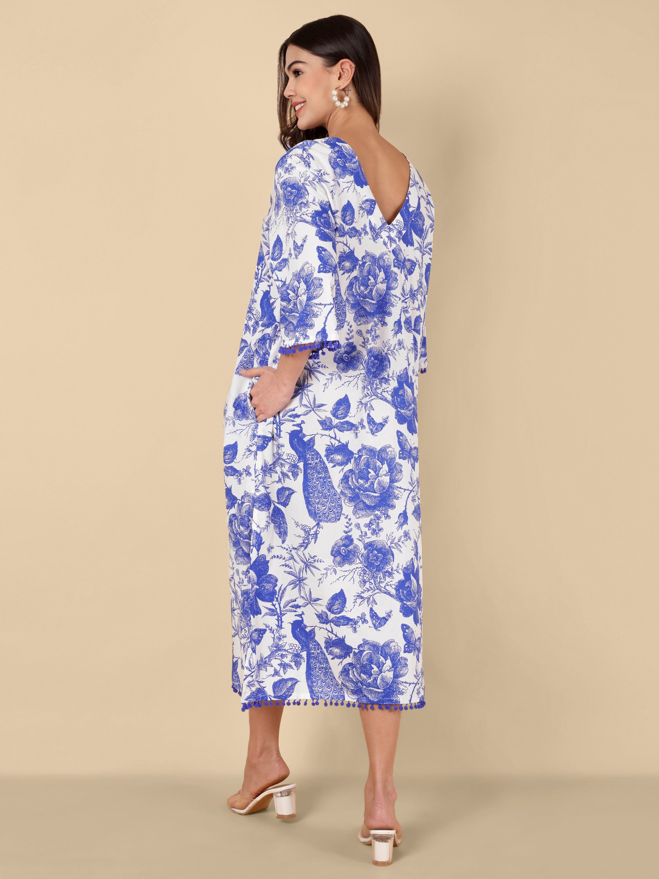 Indigo Flora Kaftan