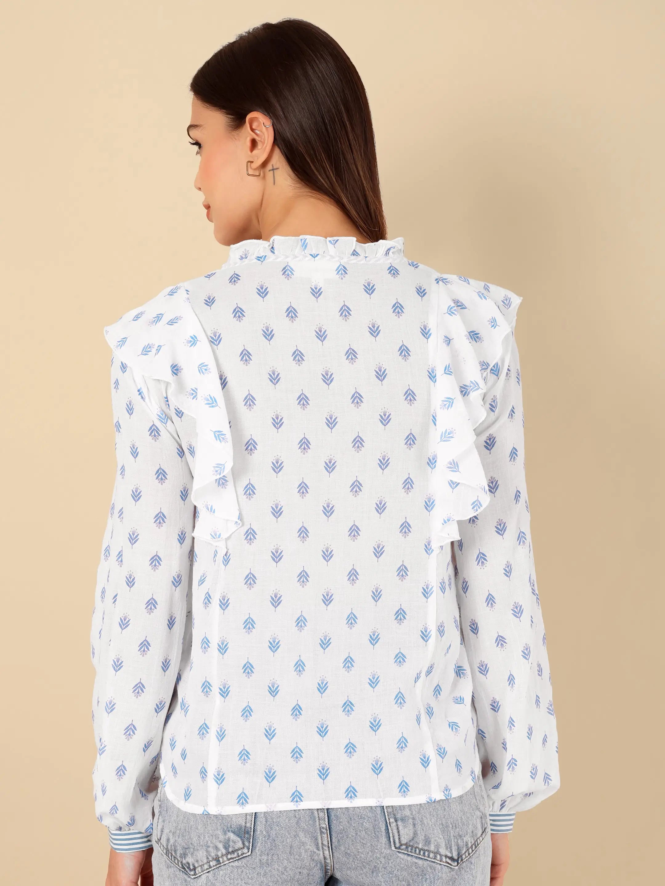 Indigo Buti Cotton Top