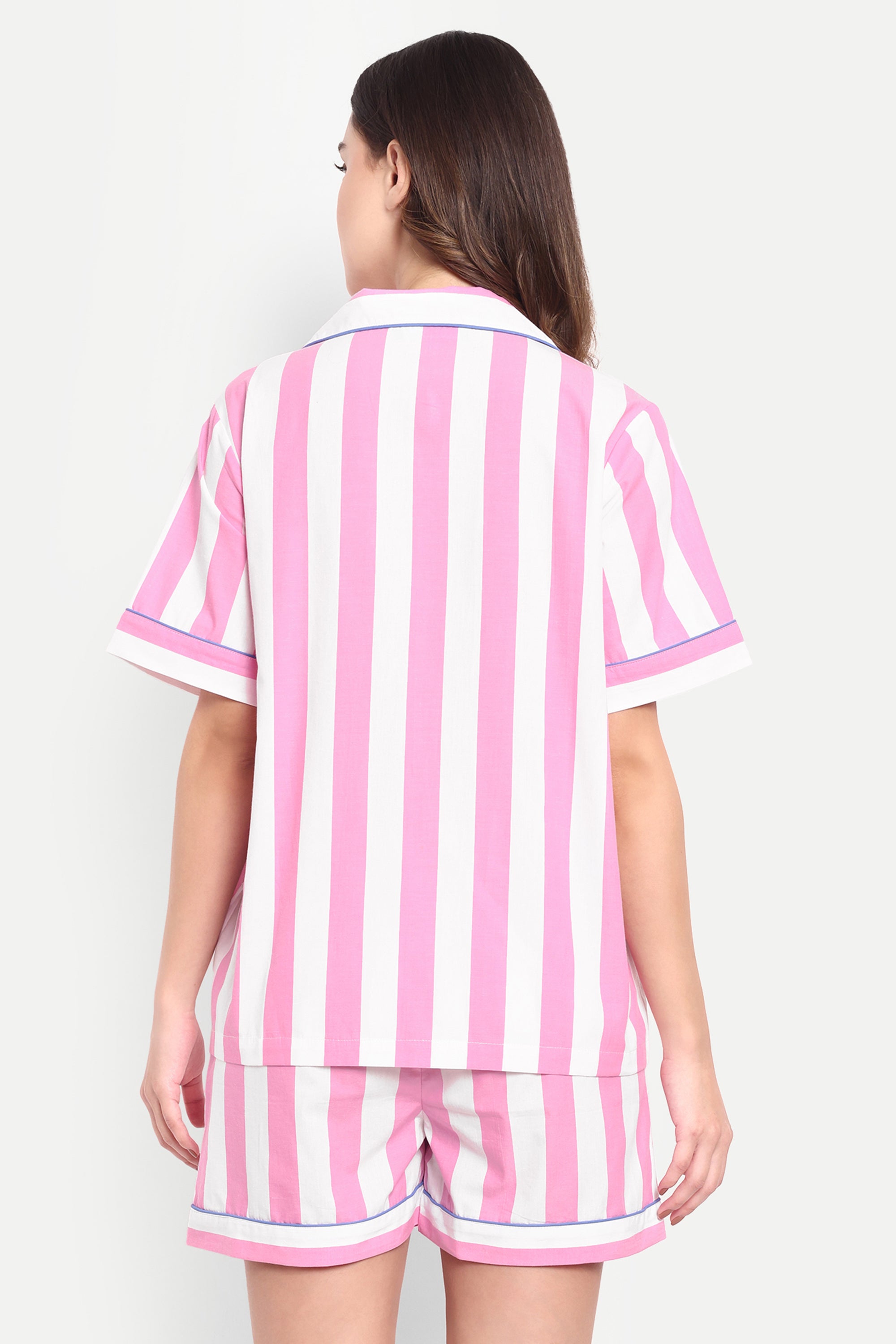 Stripes Pink Short Pj Set