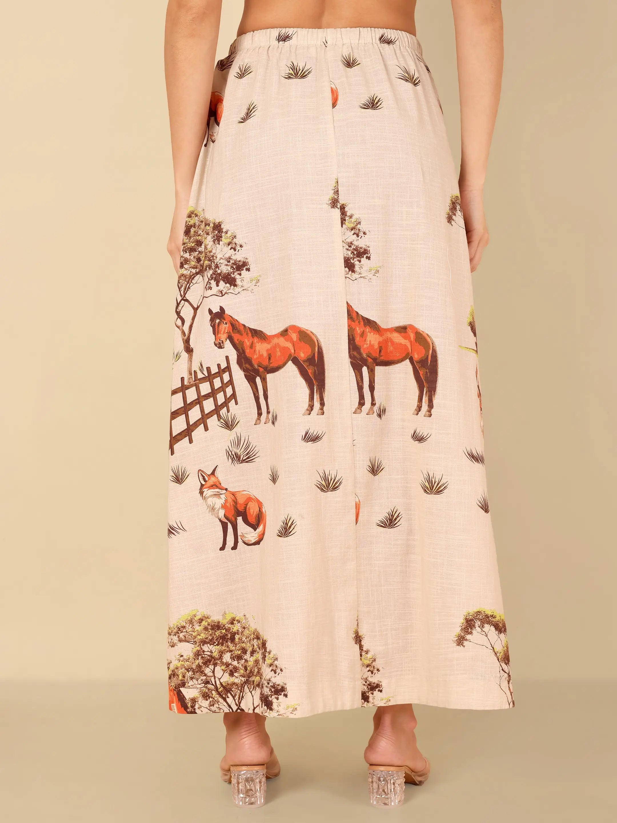 Woodland Linen Viscose Skirt