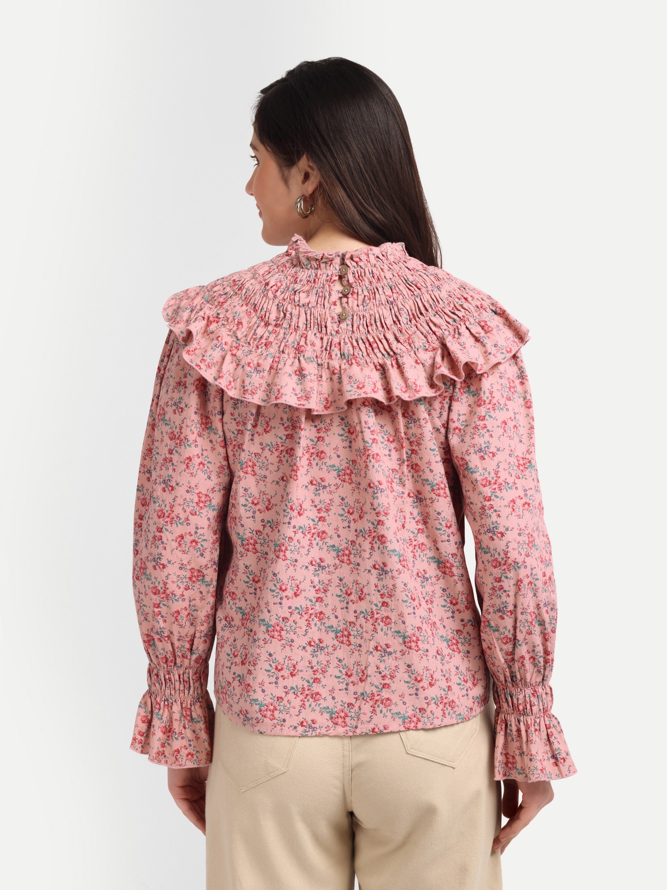 Blush Meadow Ruffle Top