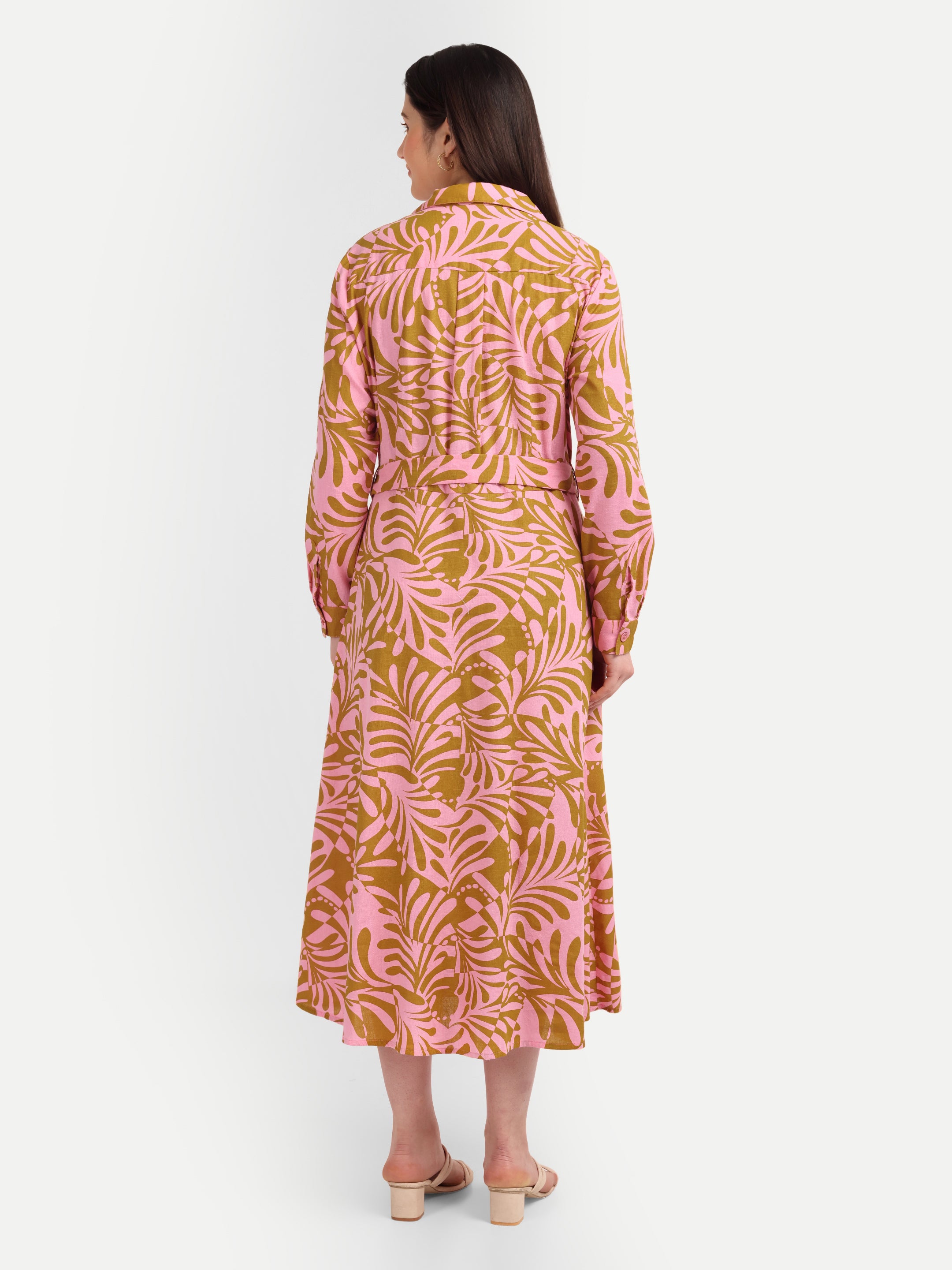 Sunset Palm Midi Dress