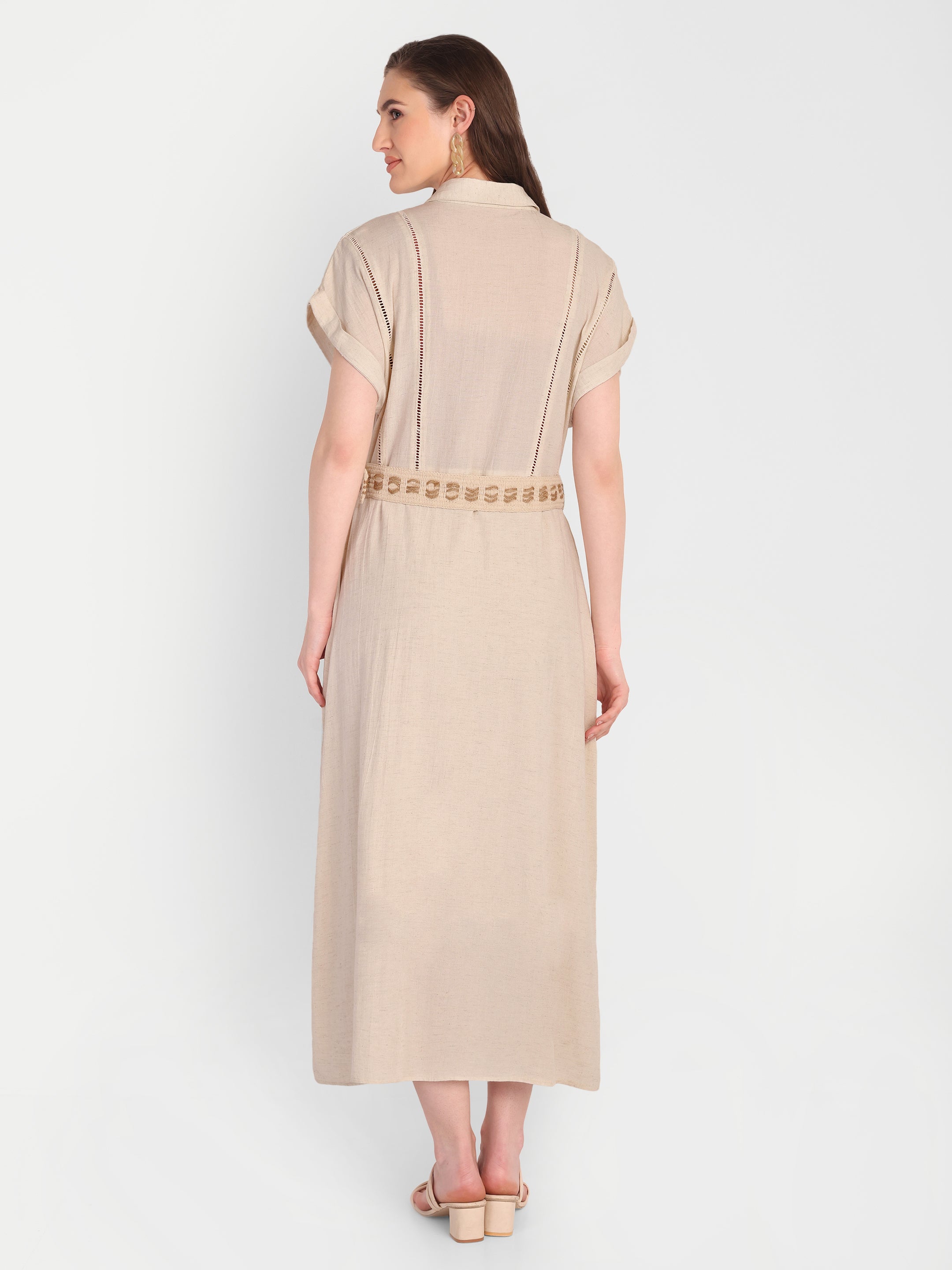 The Solène Linen Shirt Dress