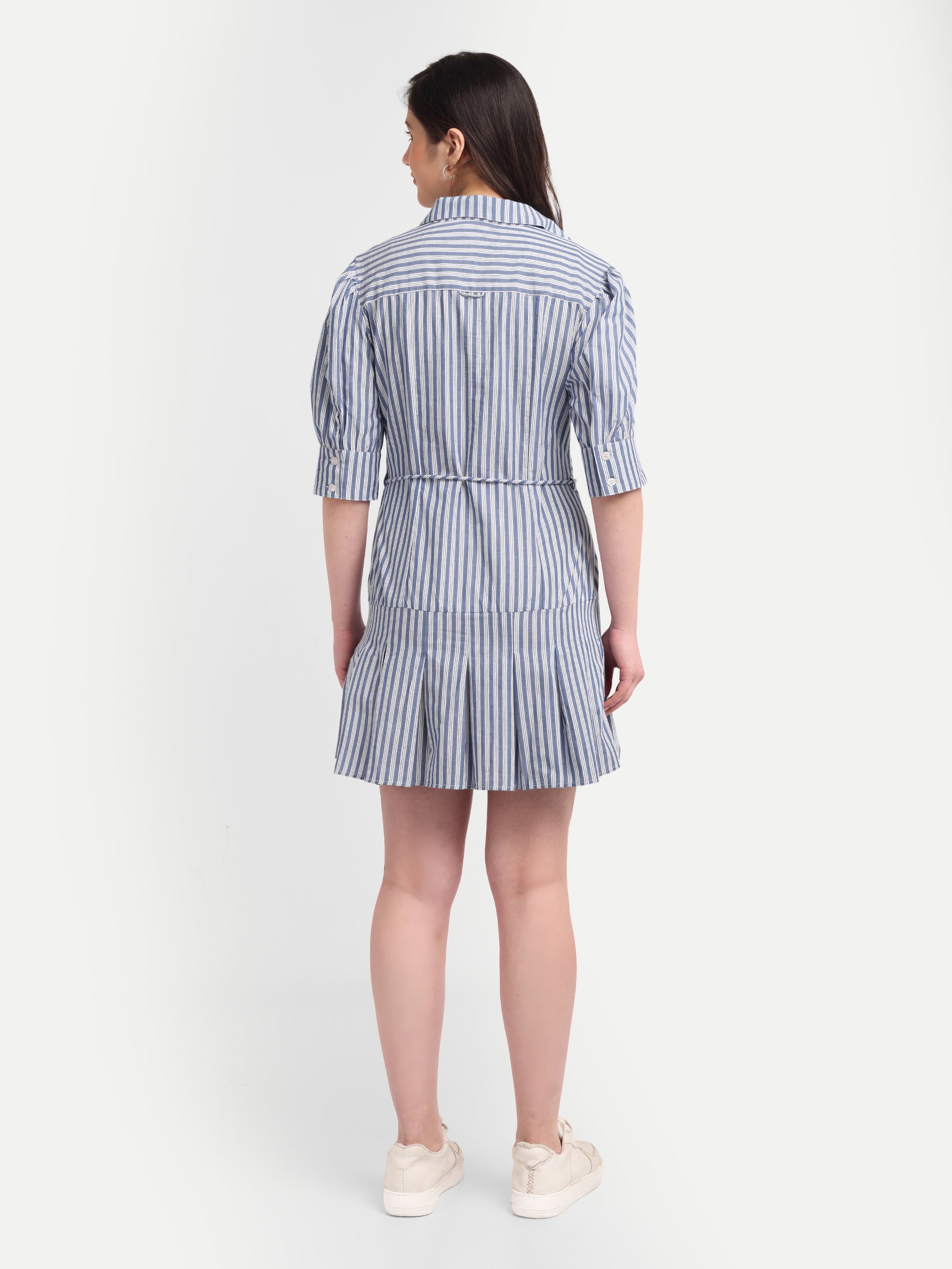 Blue Stripe Utility
Shirt Dress