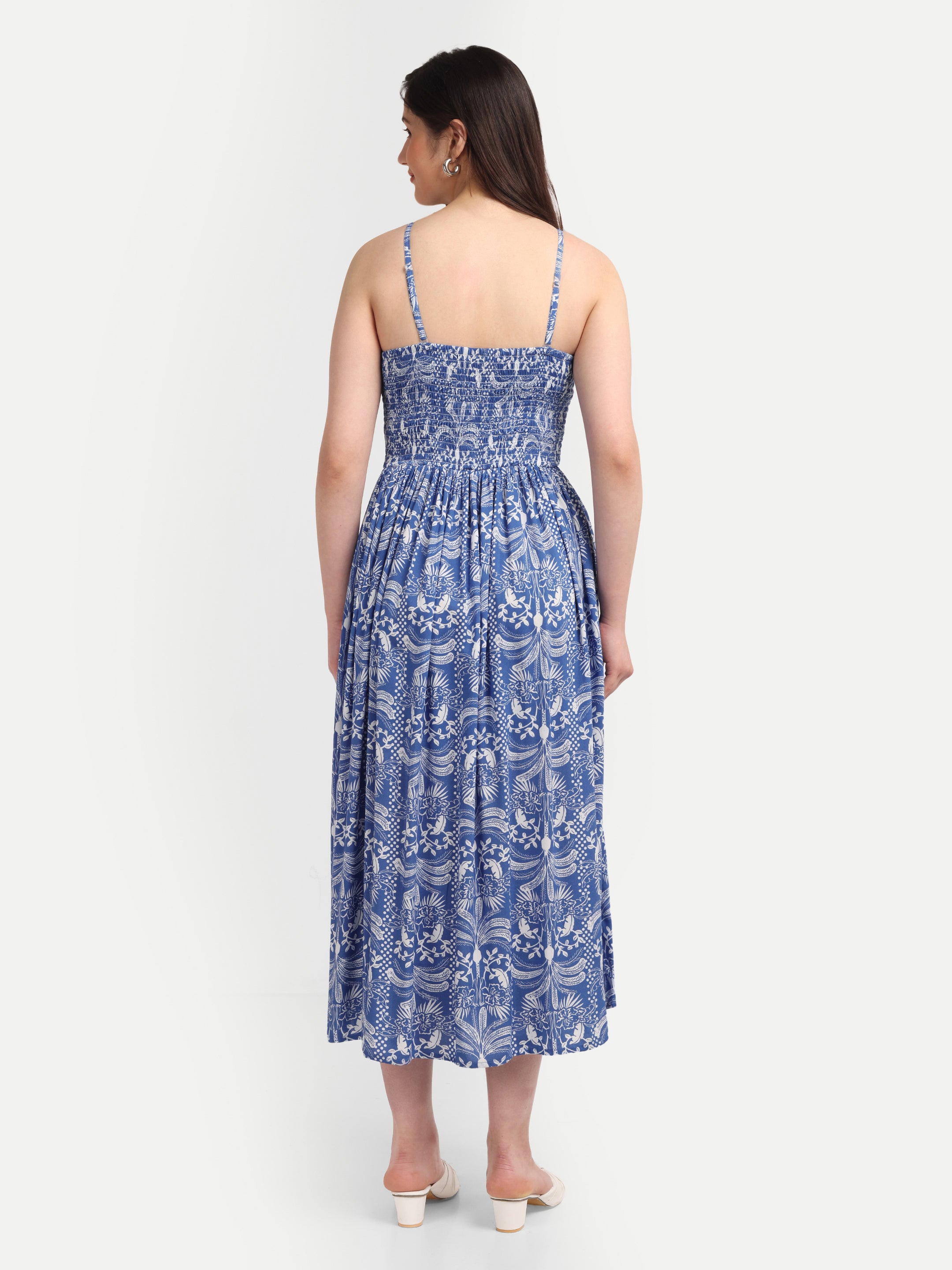 Blue Meadow Muse Midi Dress