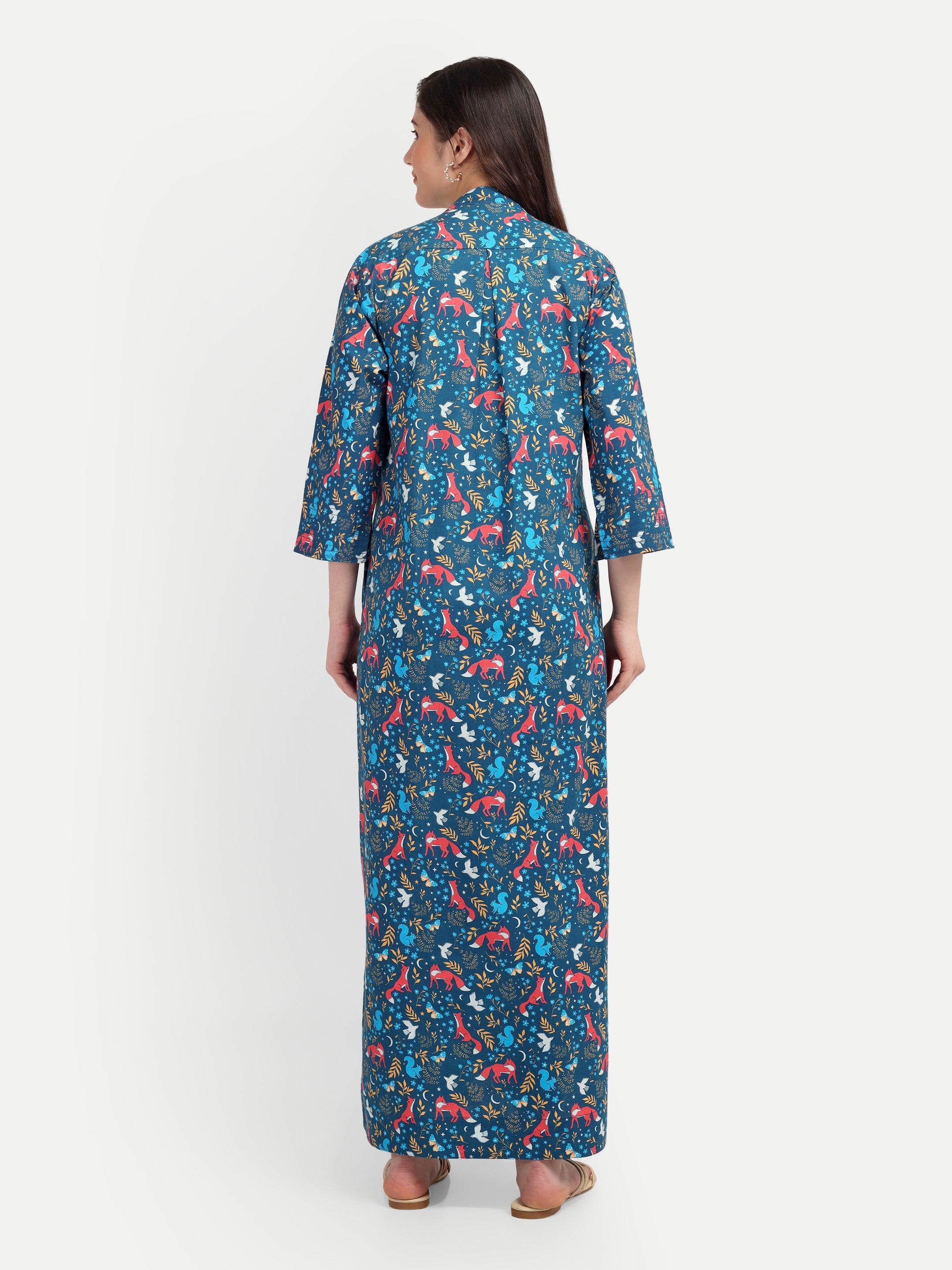 Midnight Forest Printed 
Long Dress