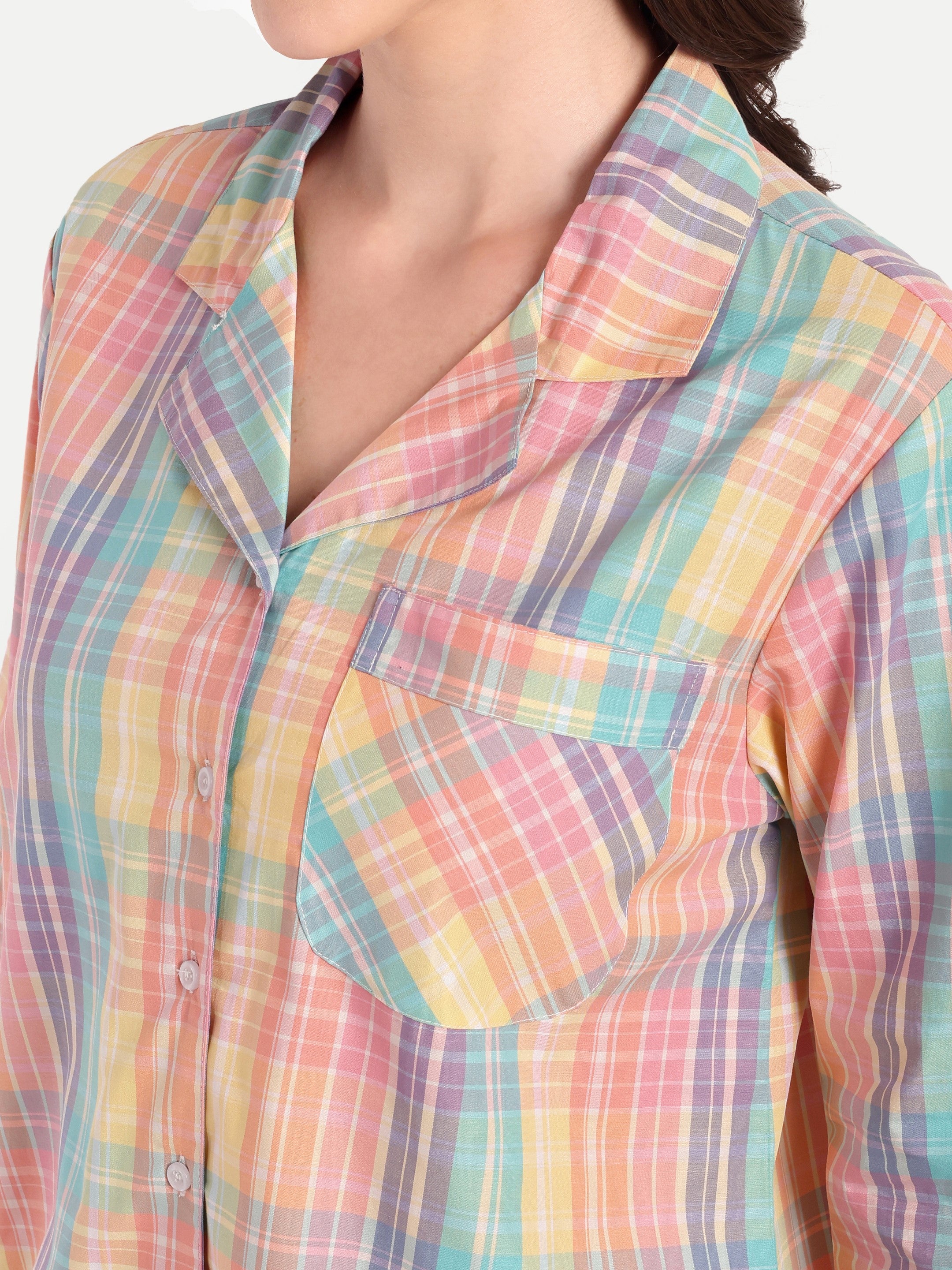 Rainbow Check Short Set
