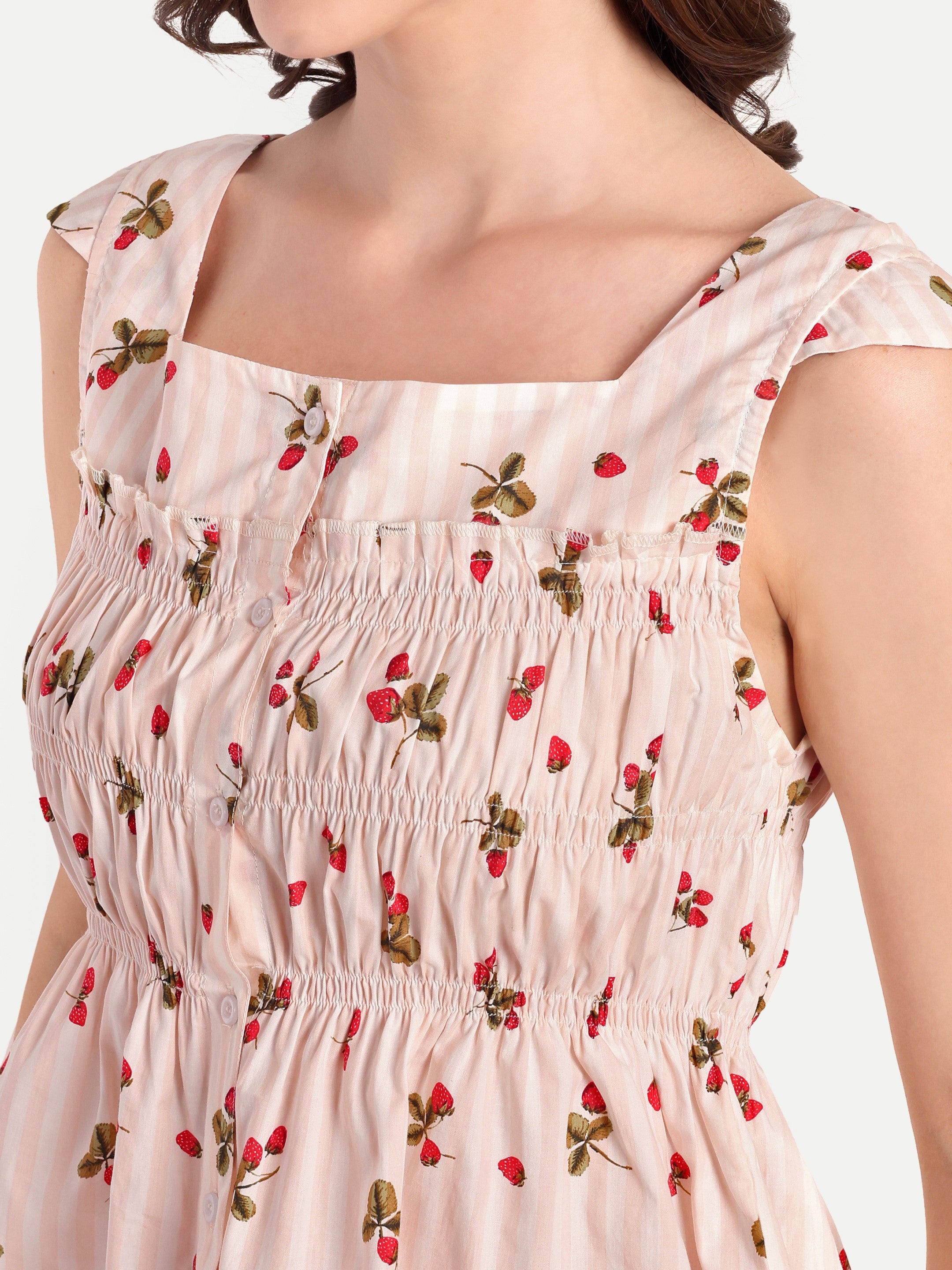 Cherry Smocked Short Set