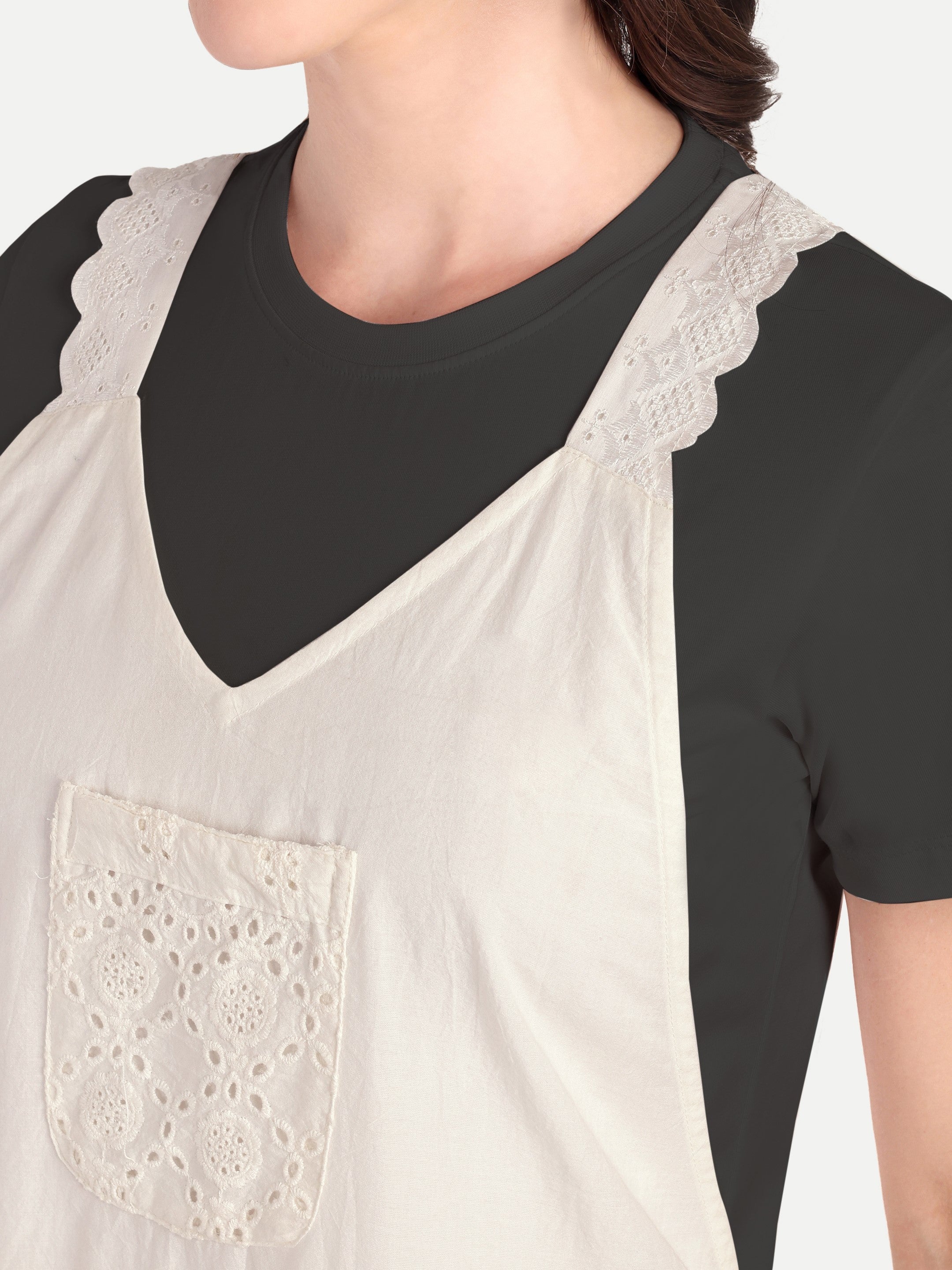 Ivory Eyelet Scallop Romper