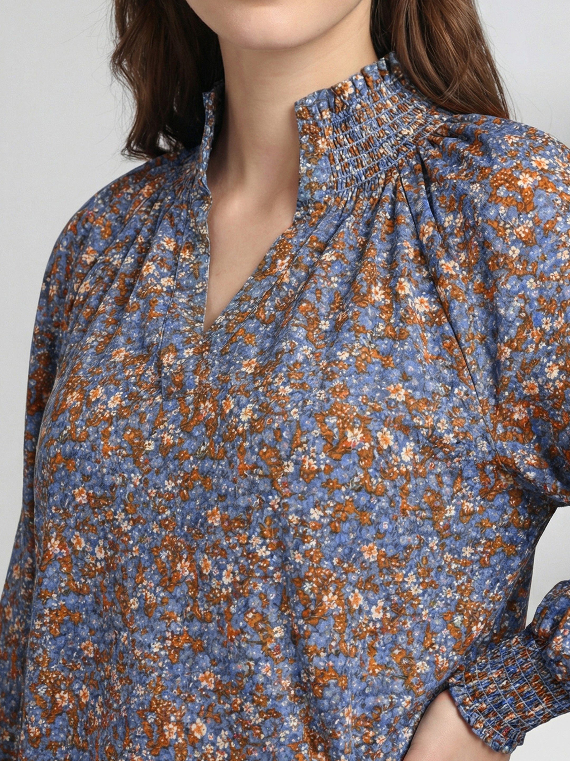 Blue Meadow Whisper Top