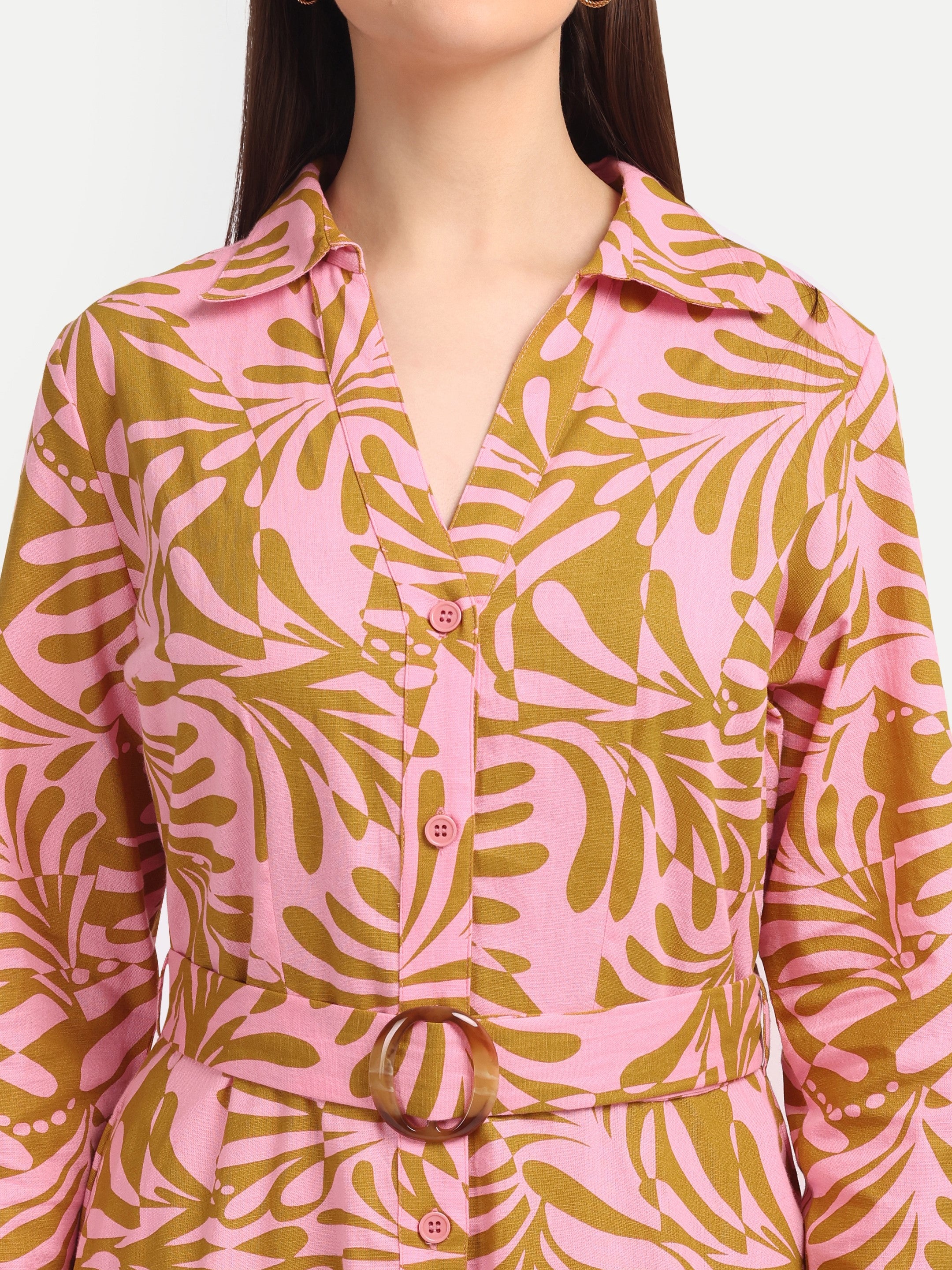 Sunset Palm Midi Dress