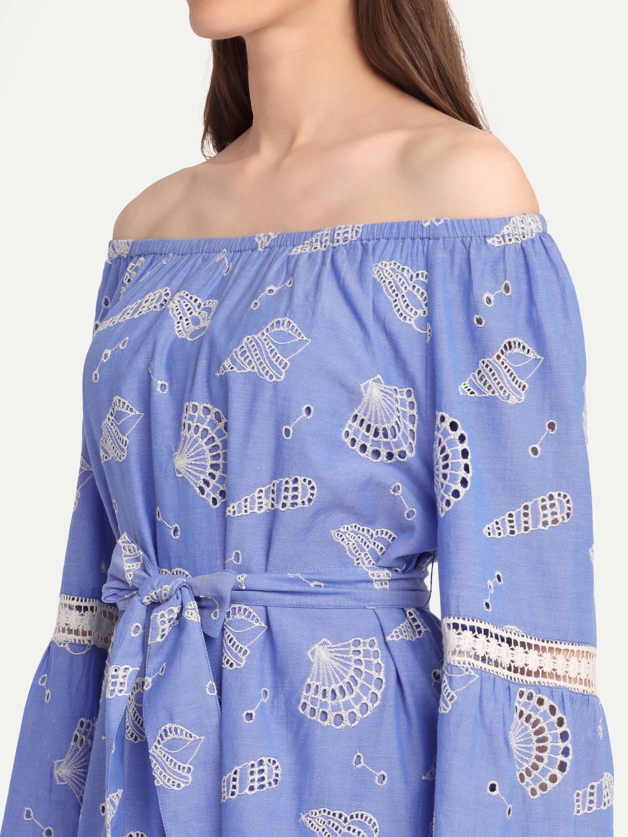 Coastal Whisper Eyelet Dress