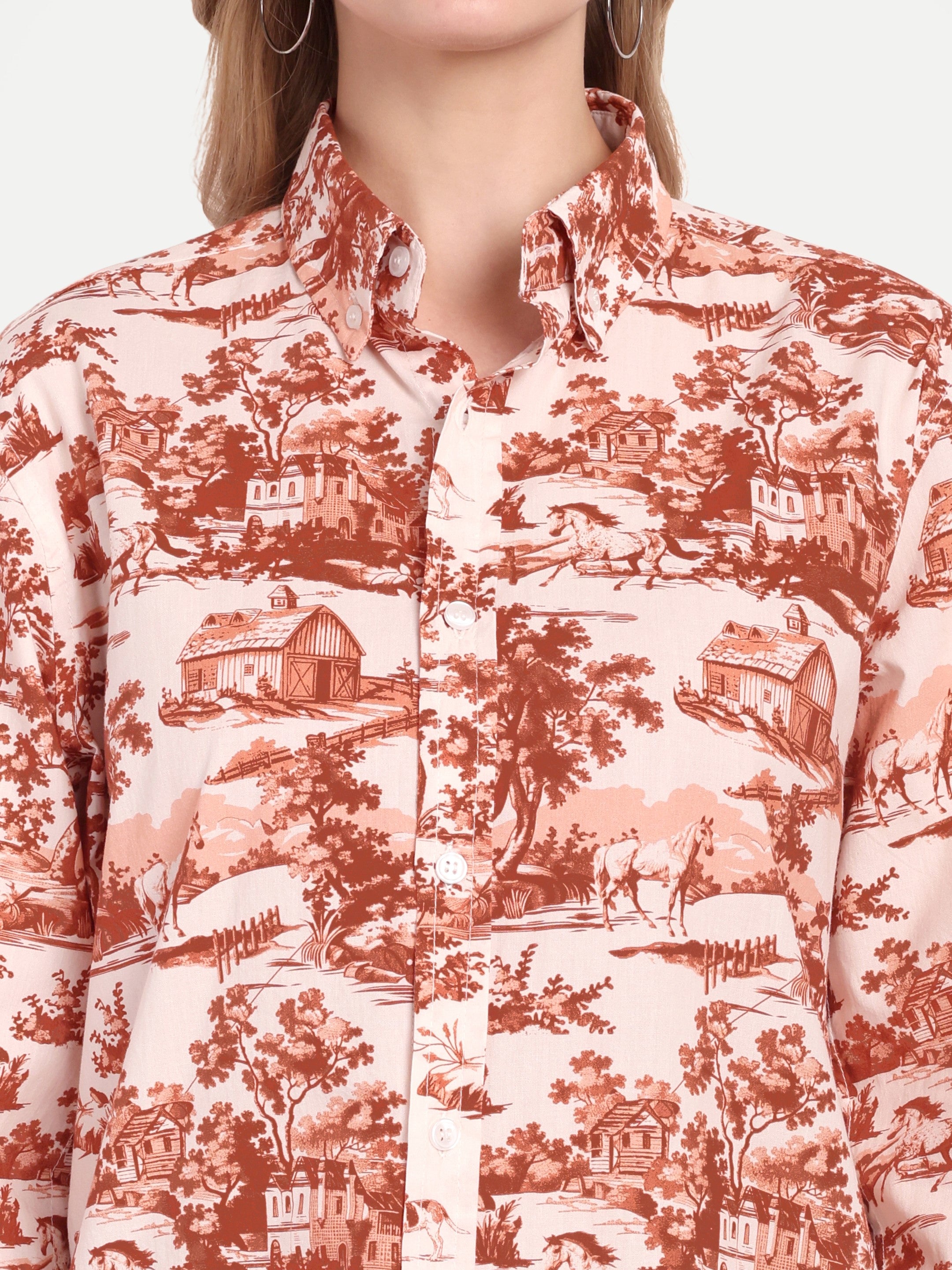 Brown Toile Shirt
