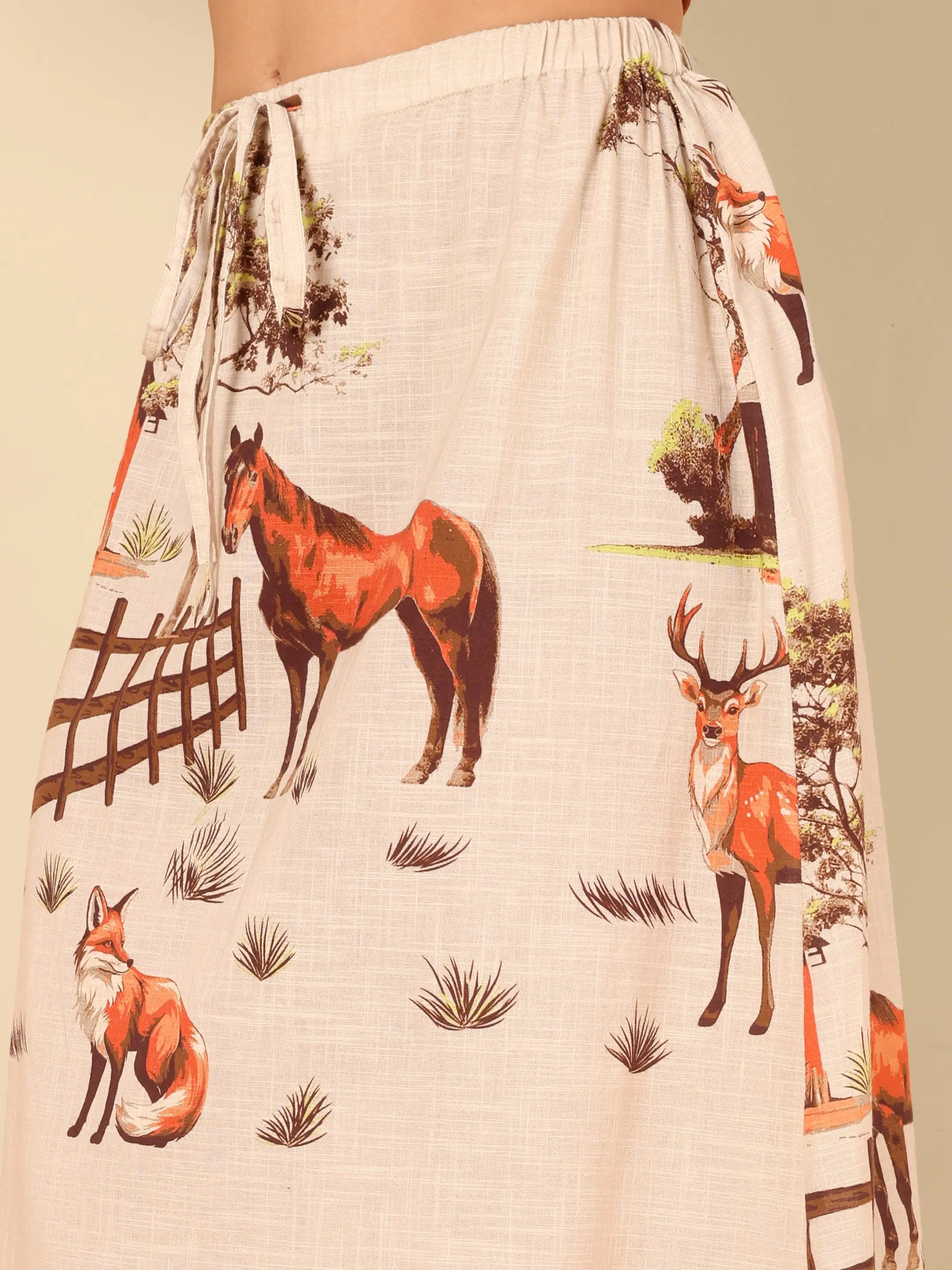 Woodland Linen Viscose Skirt