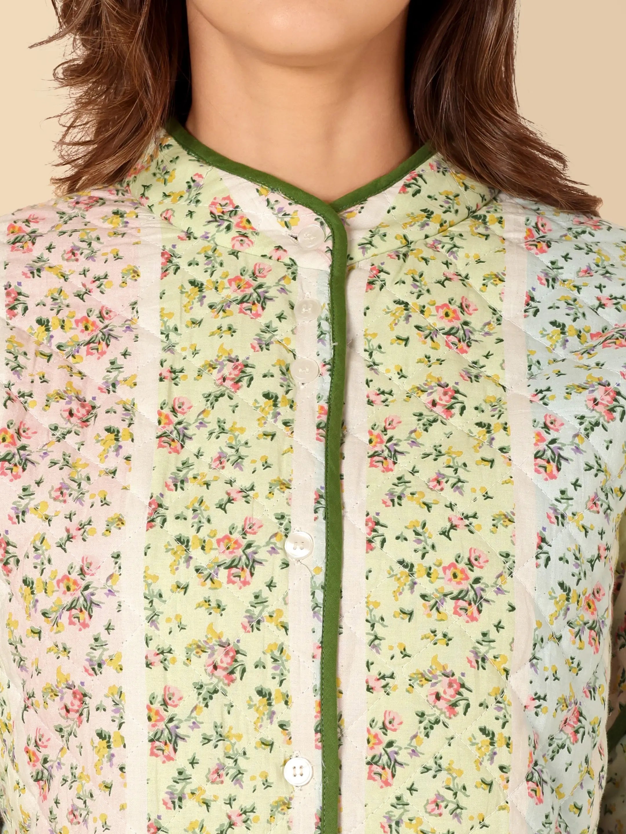Pastel Garden Quilted Jacket