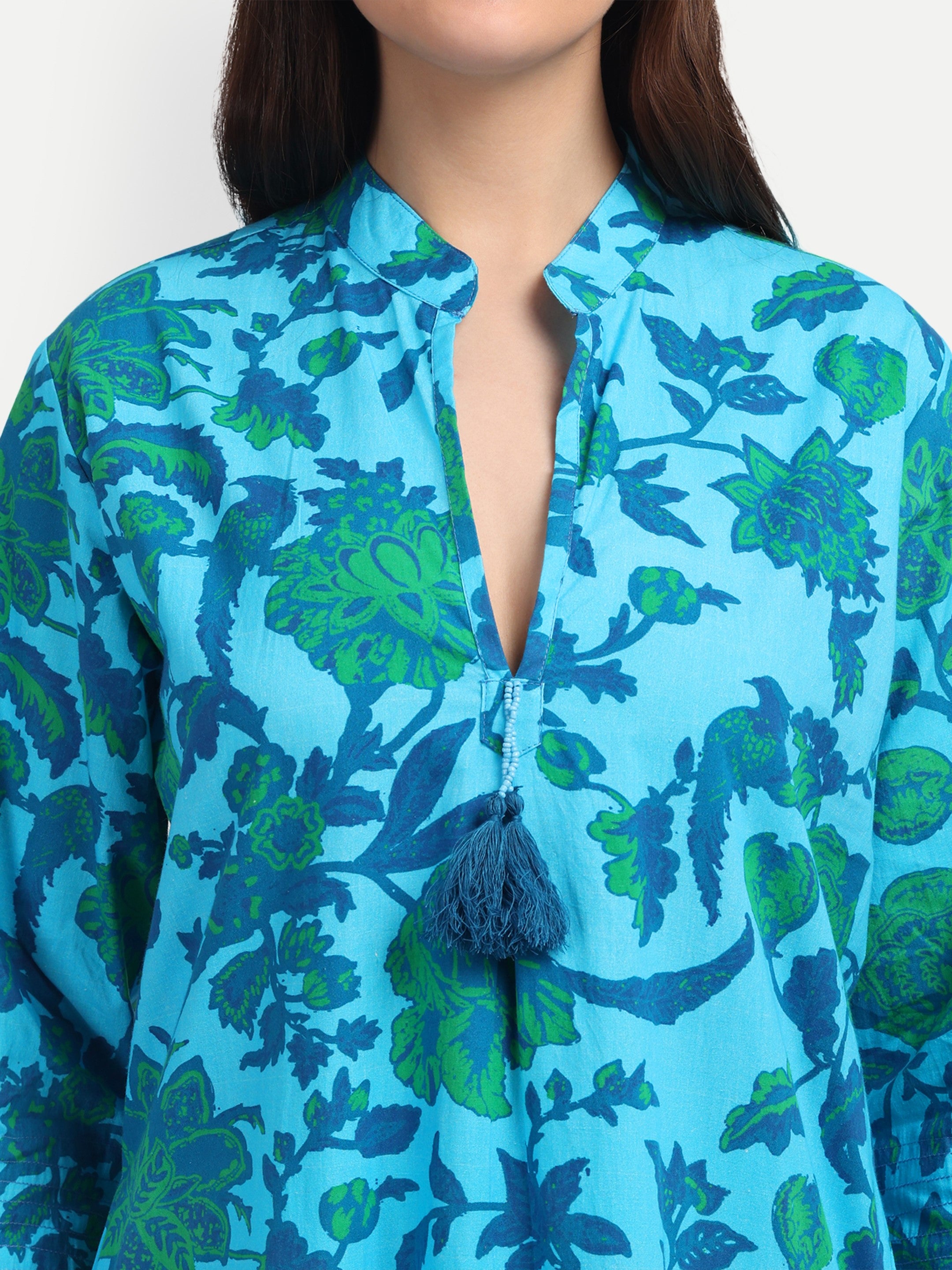 Azure Garden Printed
Dress