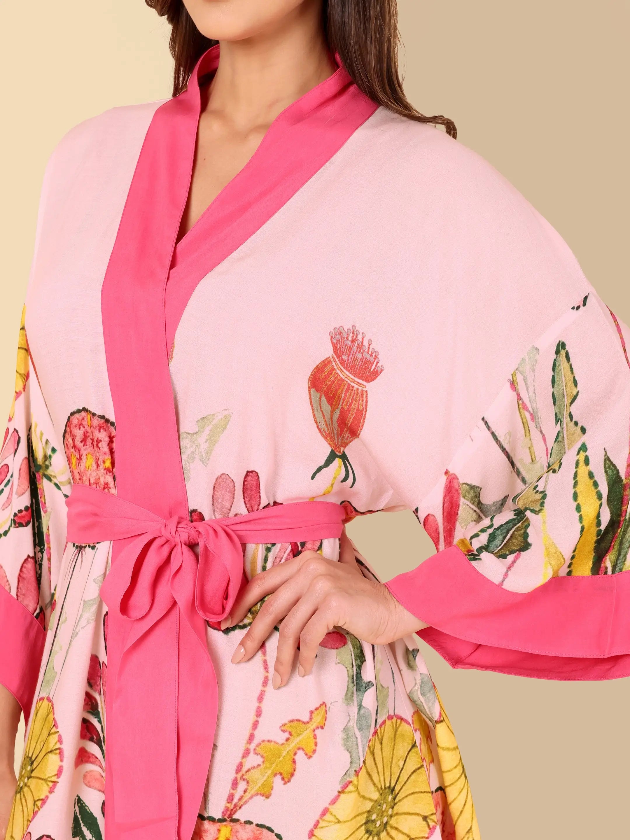 Botanical Bloom Kimono Robe