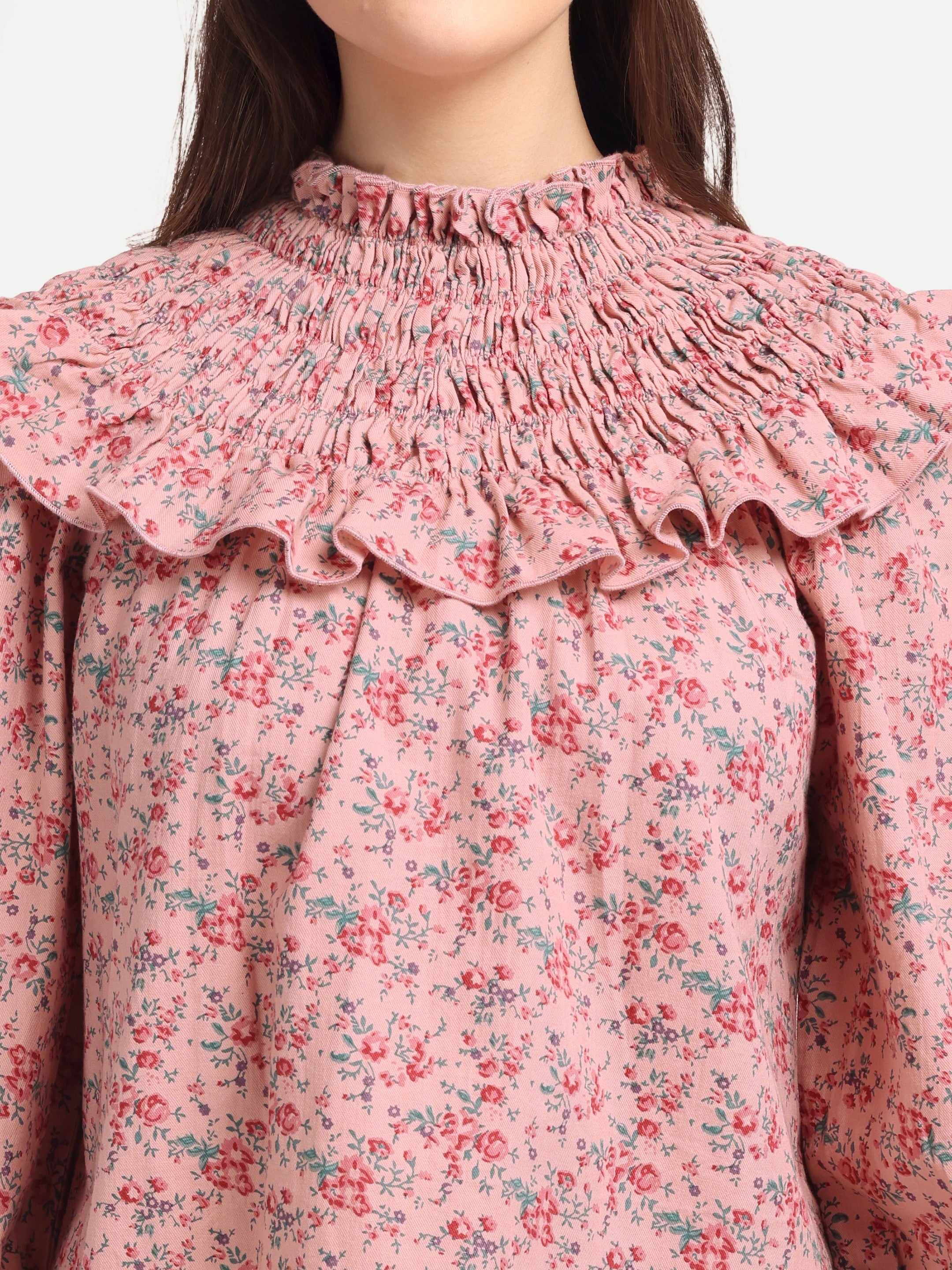 Blush Meadow Ruffle Top