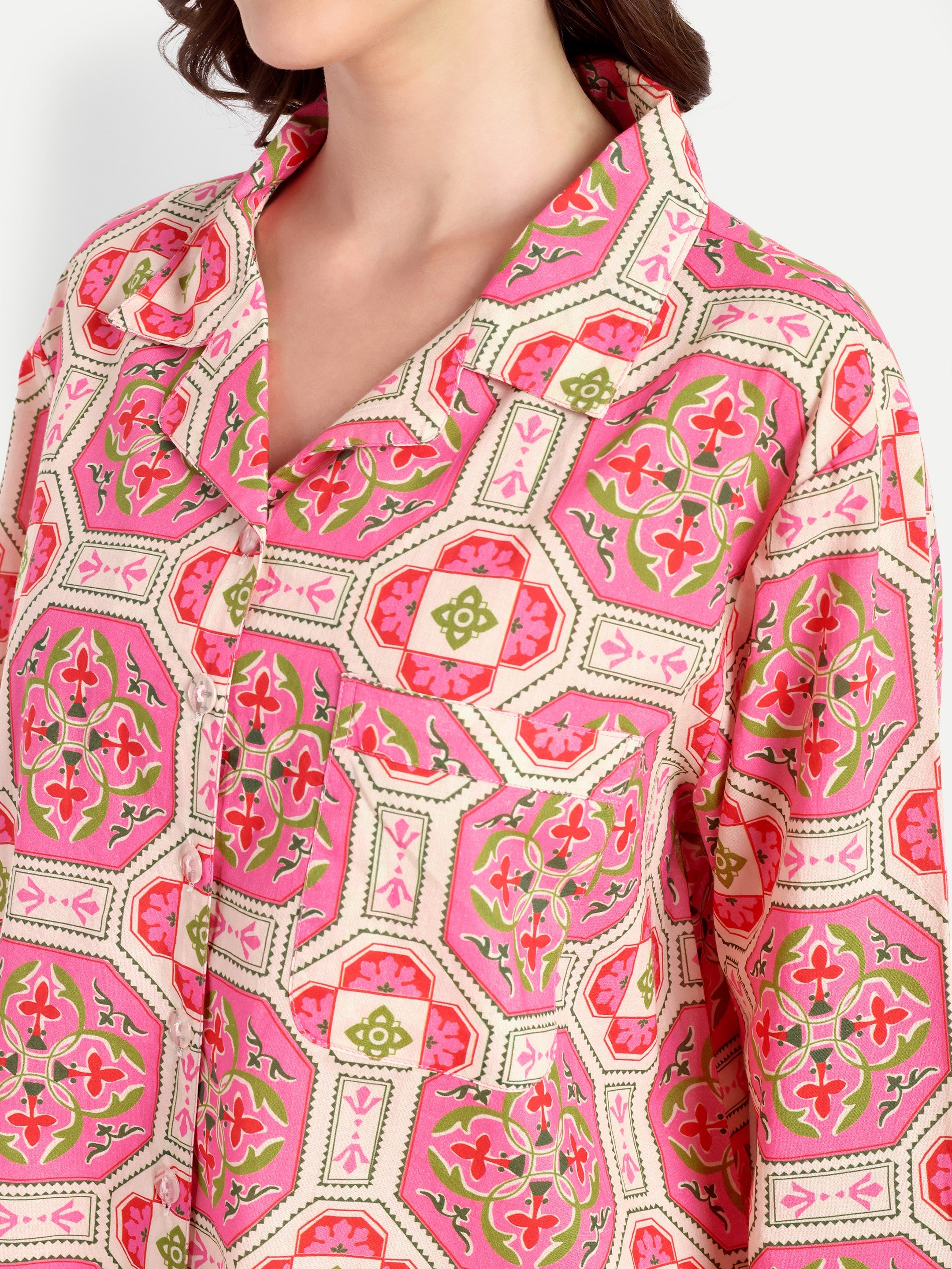 Rosé Tile Cotton PJ Set