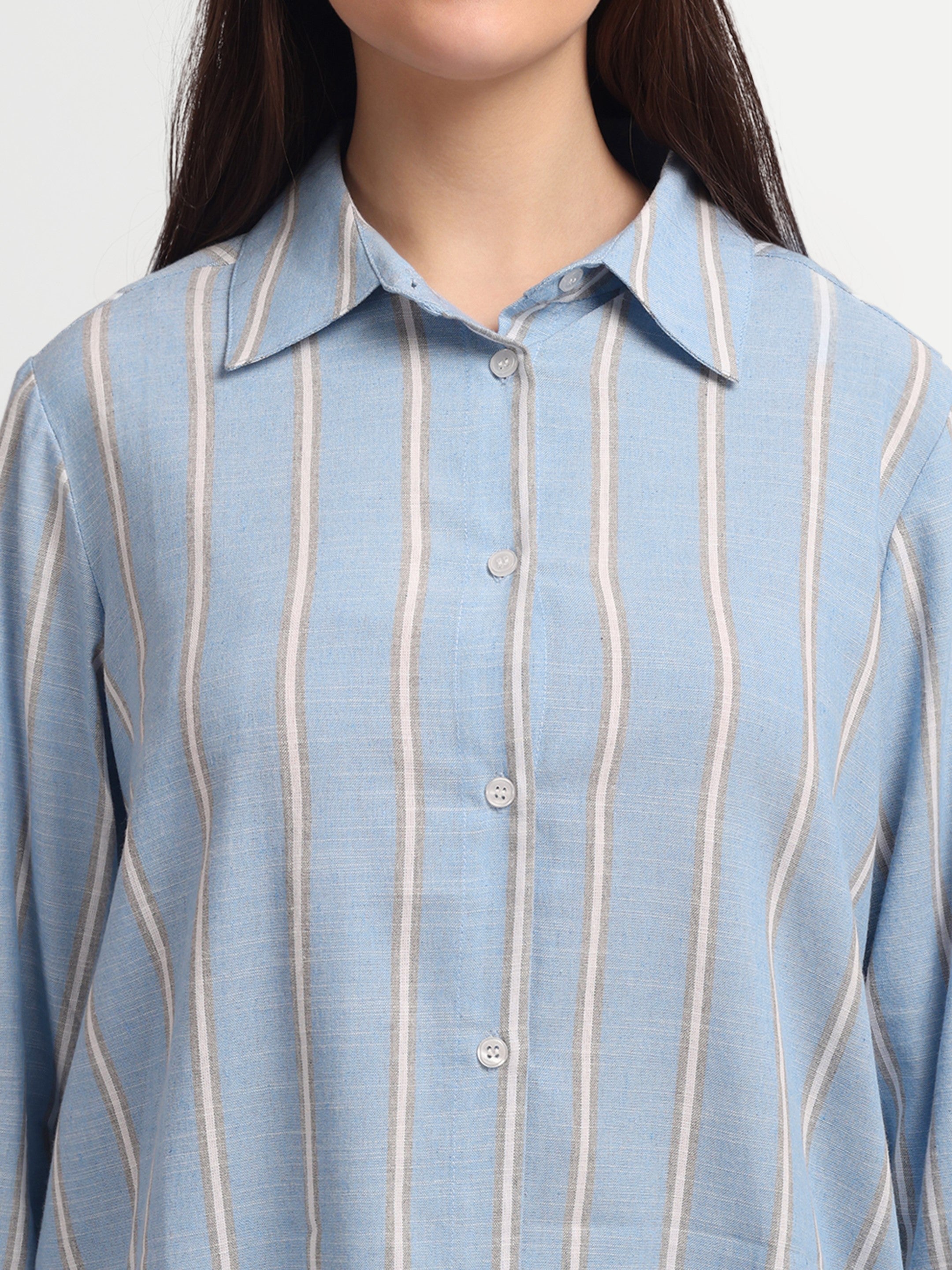 Skyline Stripe Button-
Down Shirt