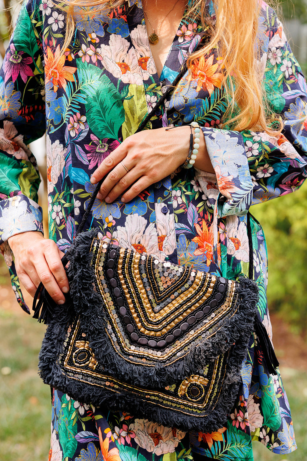 Handmade Boho Bag - Black