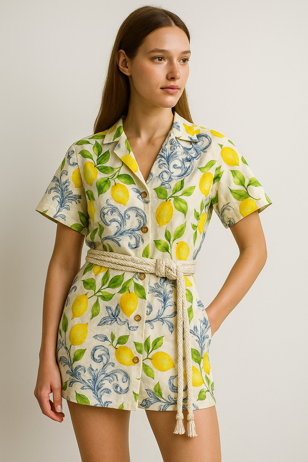 Lemon Shirt Dress
