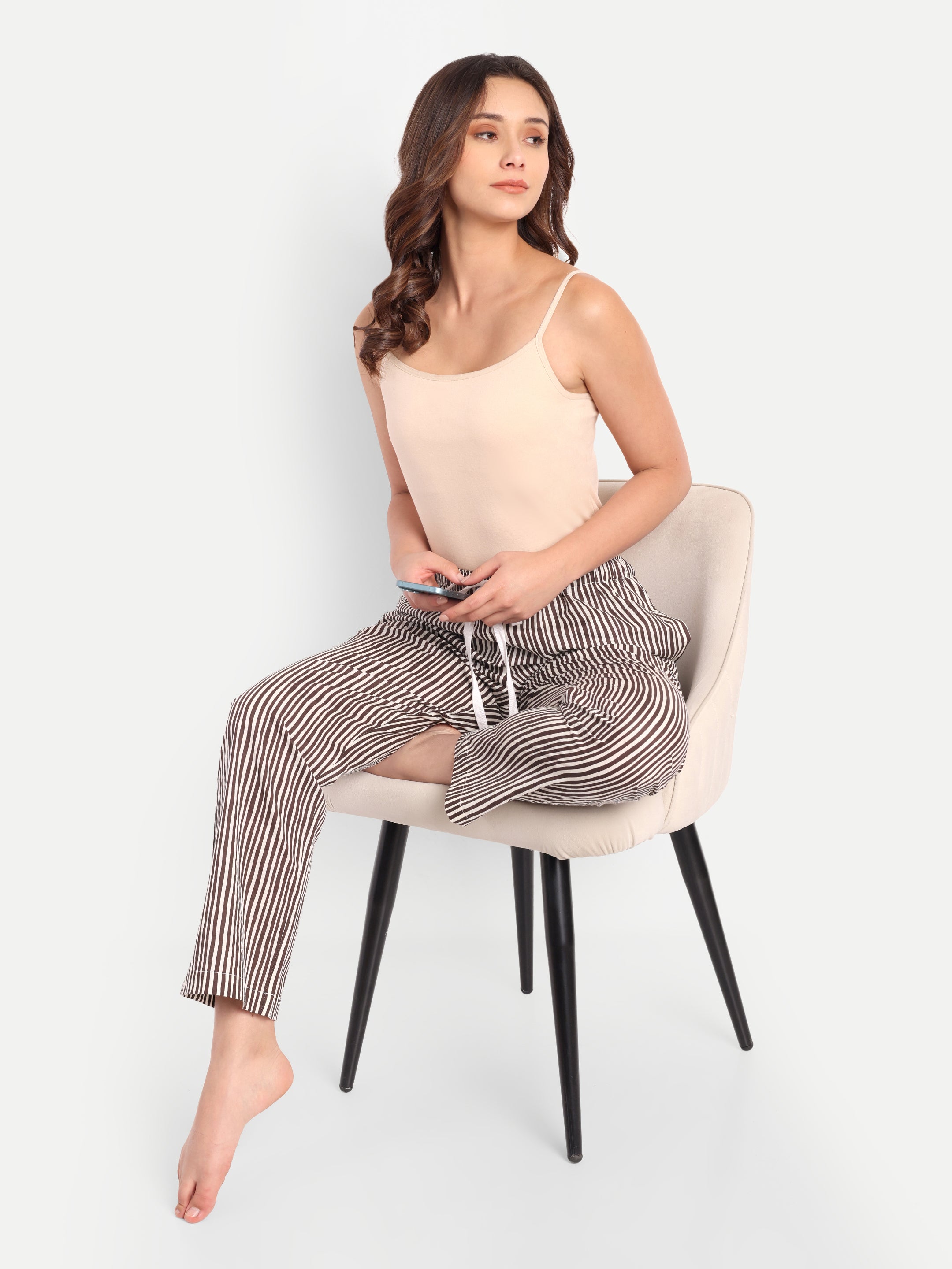 Mocha Stripe Lounge Pants