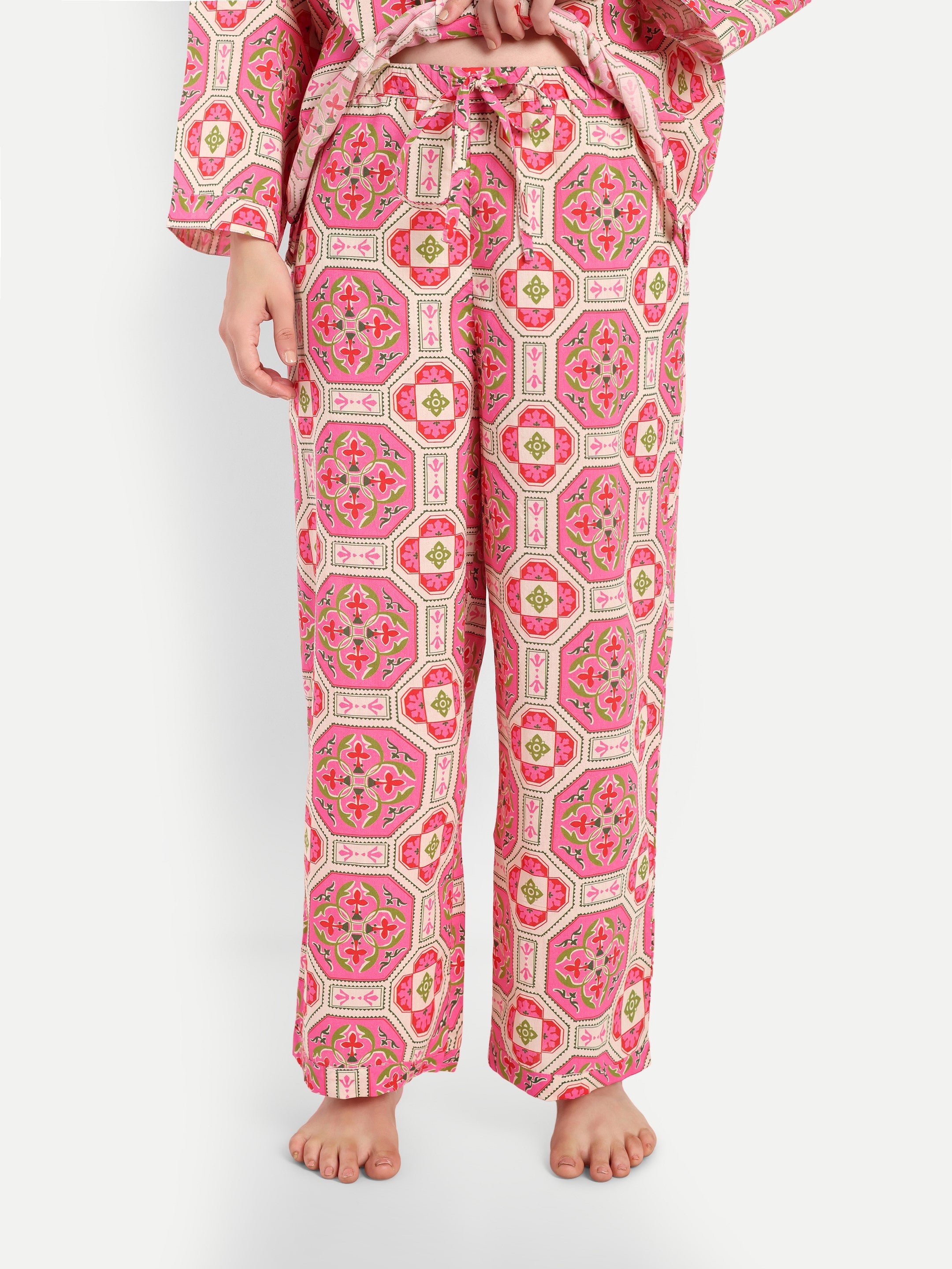 Rosé Tile Cotton PJ Set