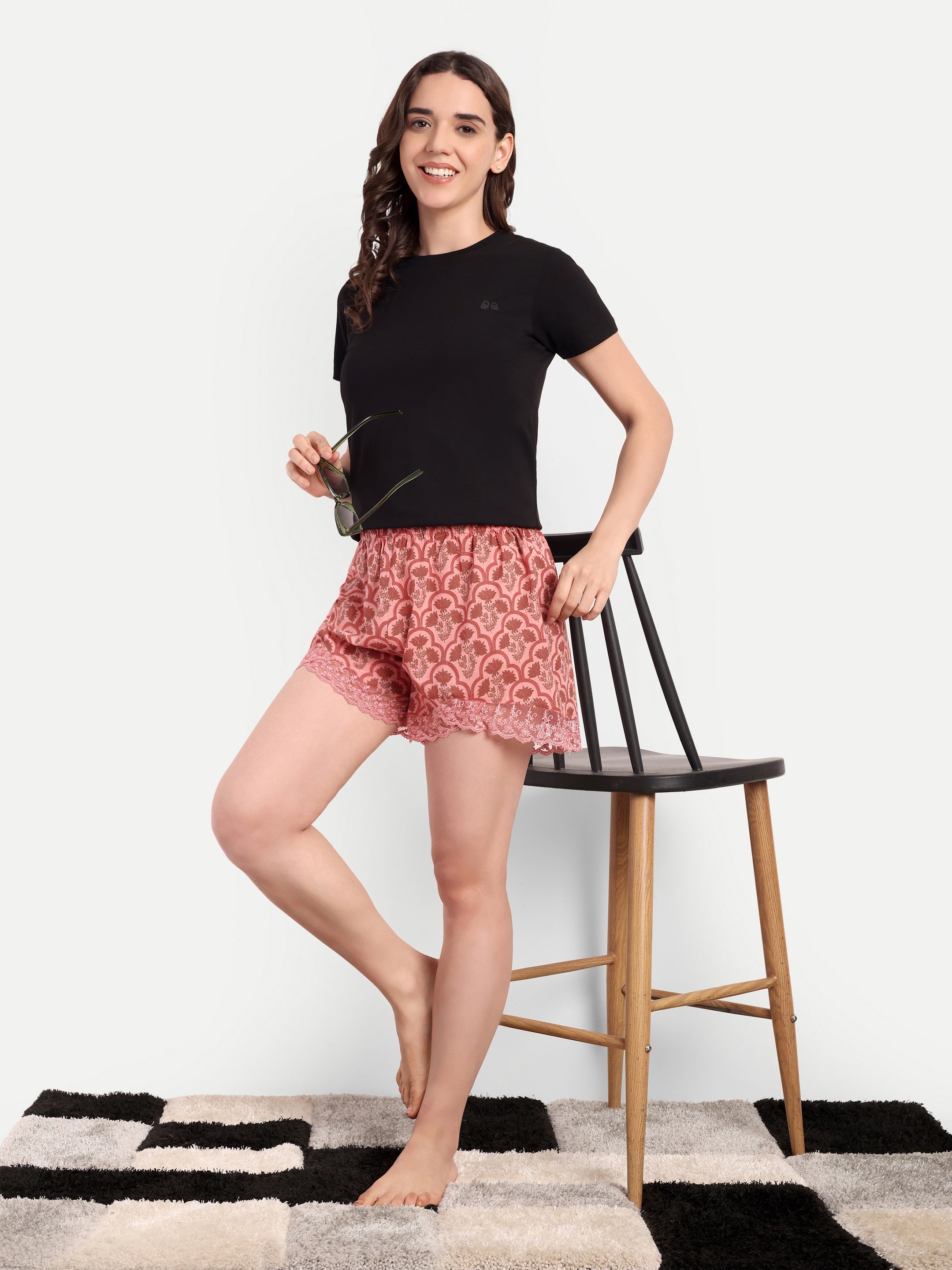 Blush Lace Cambric Shorts