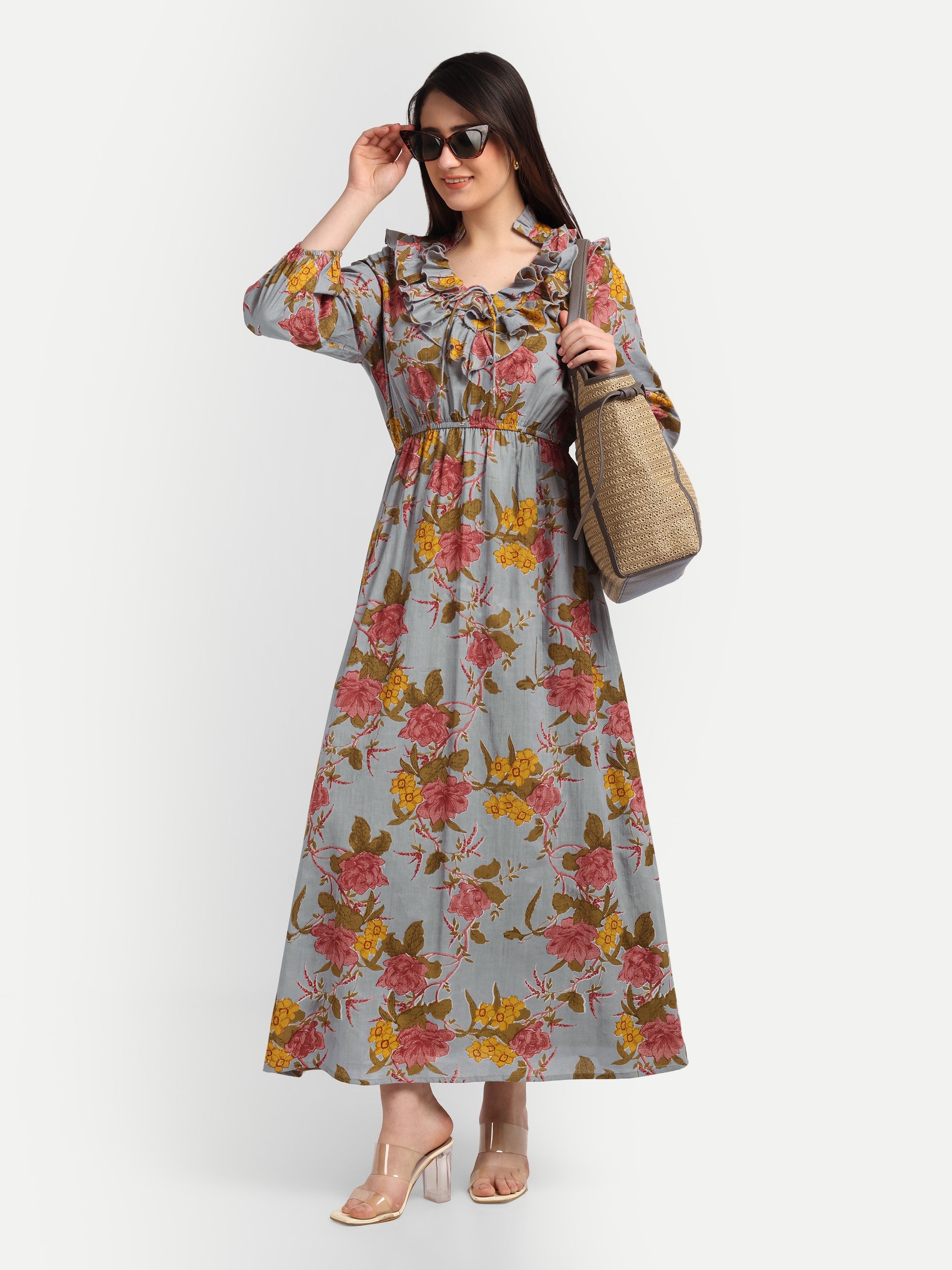 Blush Meadow Ruffle Maxi