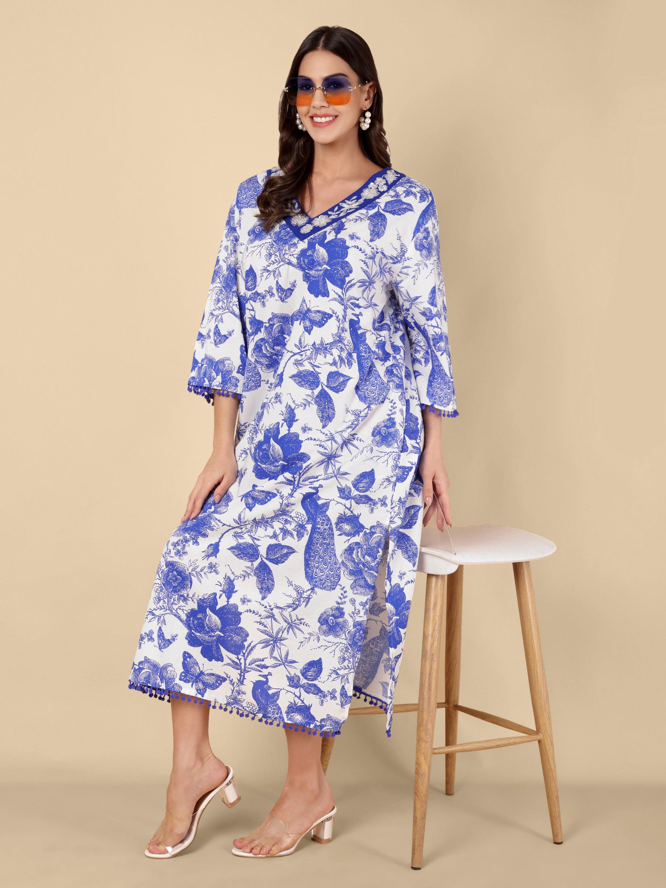 Indigo Flora Kaftan