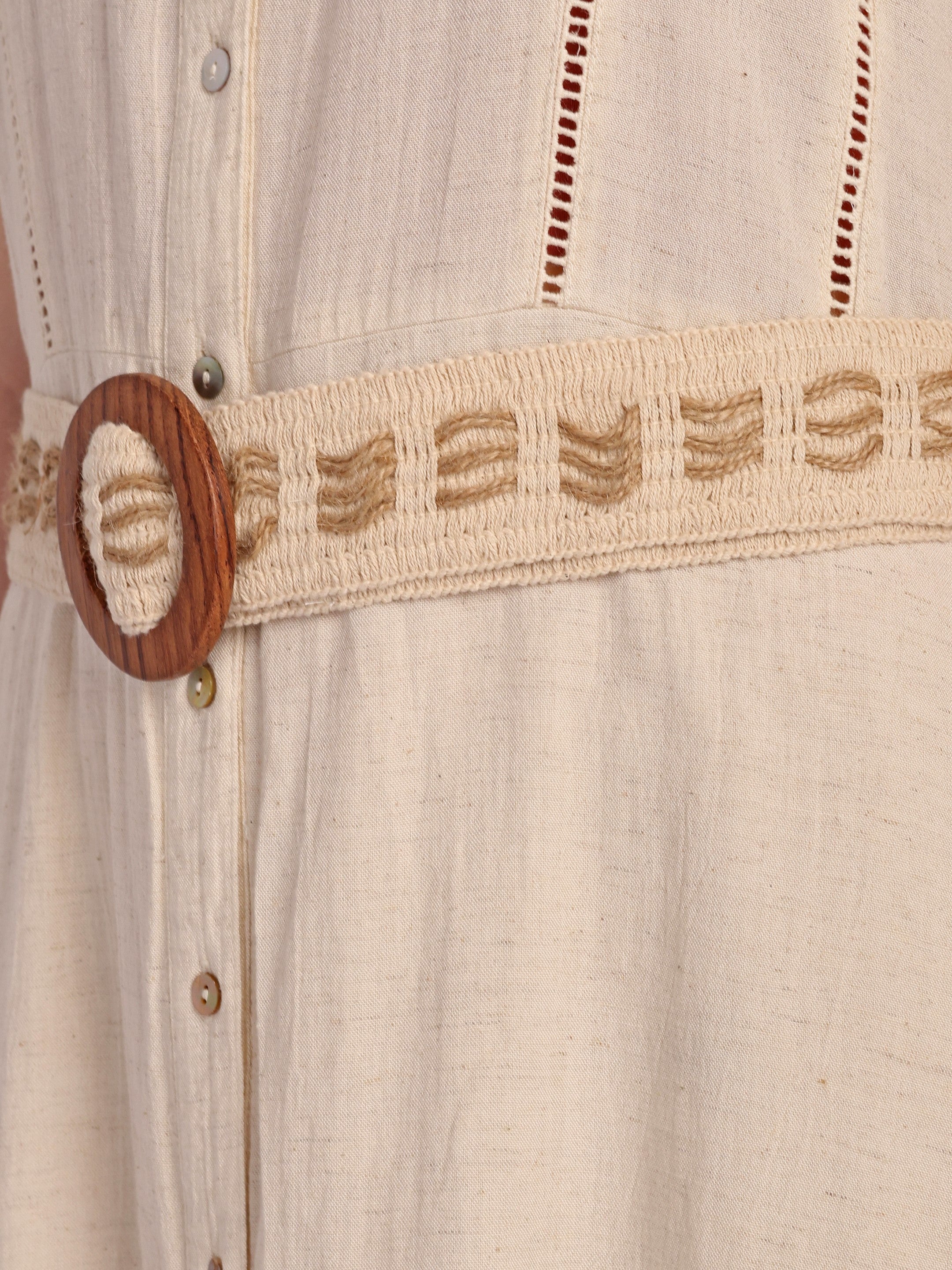 The Solène Linen Shirt Dress
