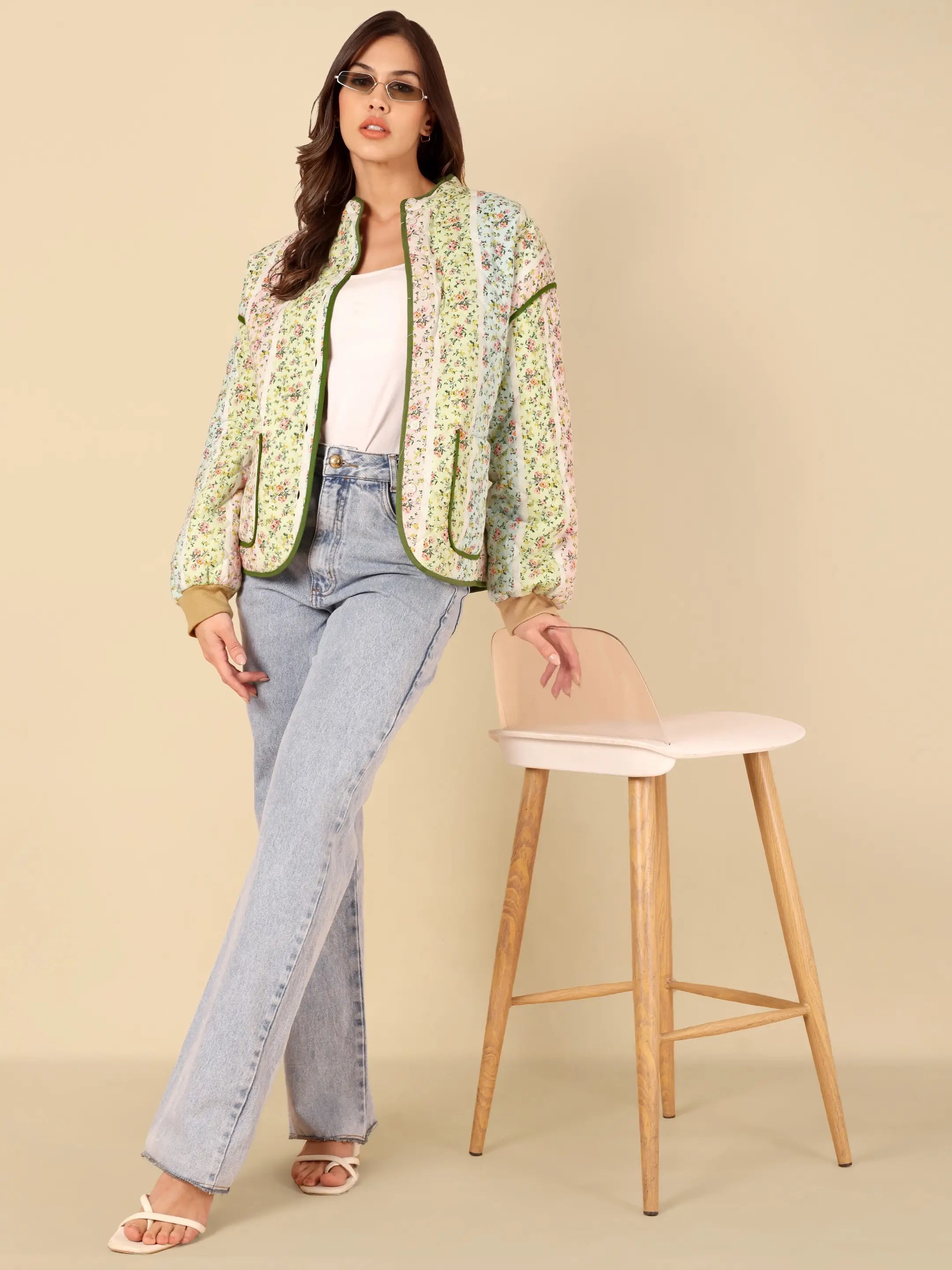 Pastel Garden Quilted Jacket