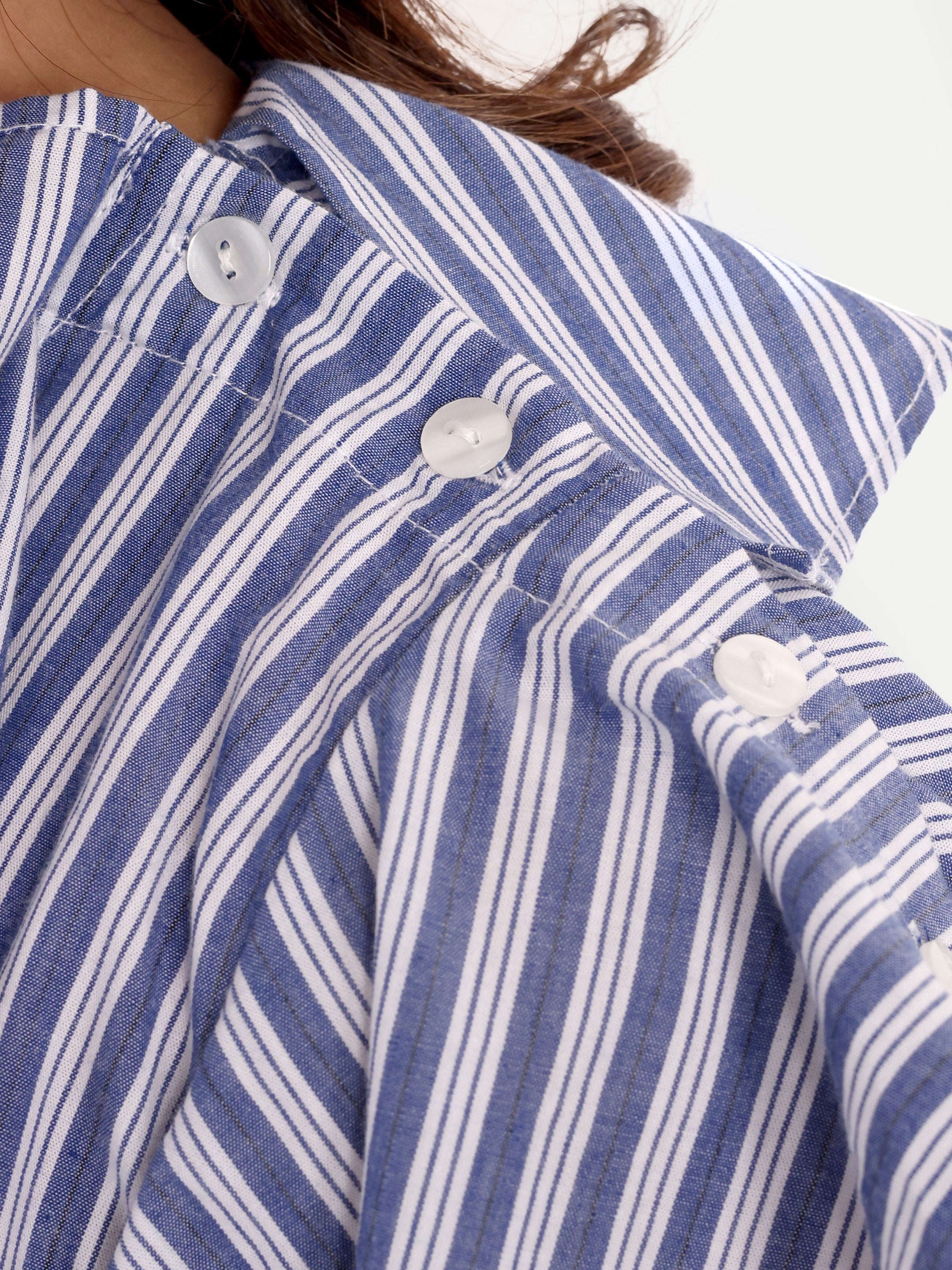Blue Harbor Stripe Ruffle Top