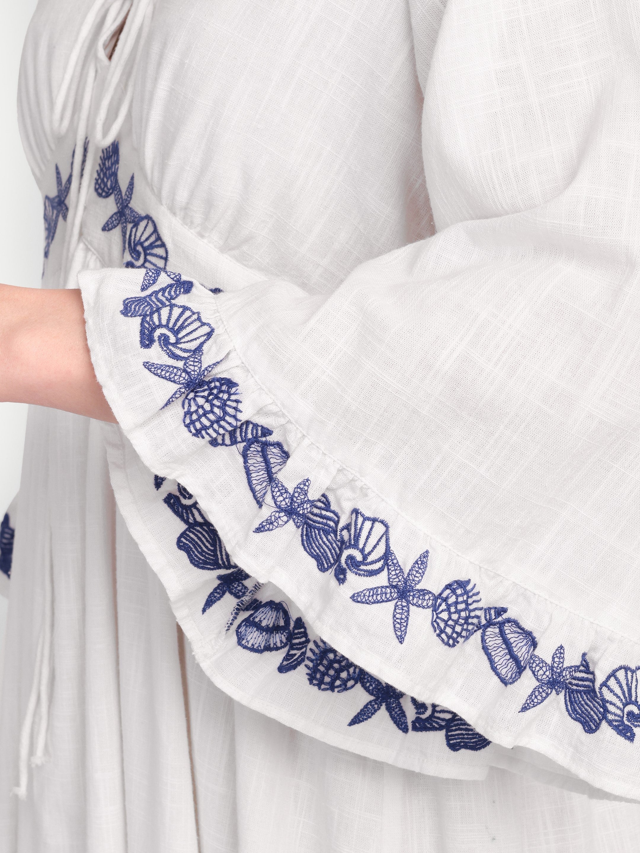 Eloise Embroidered Cotton Midi Dress