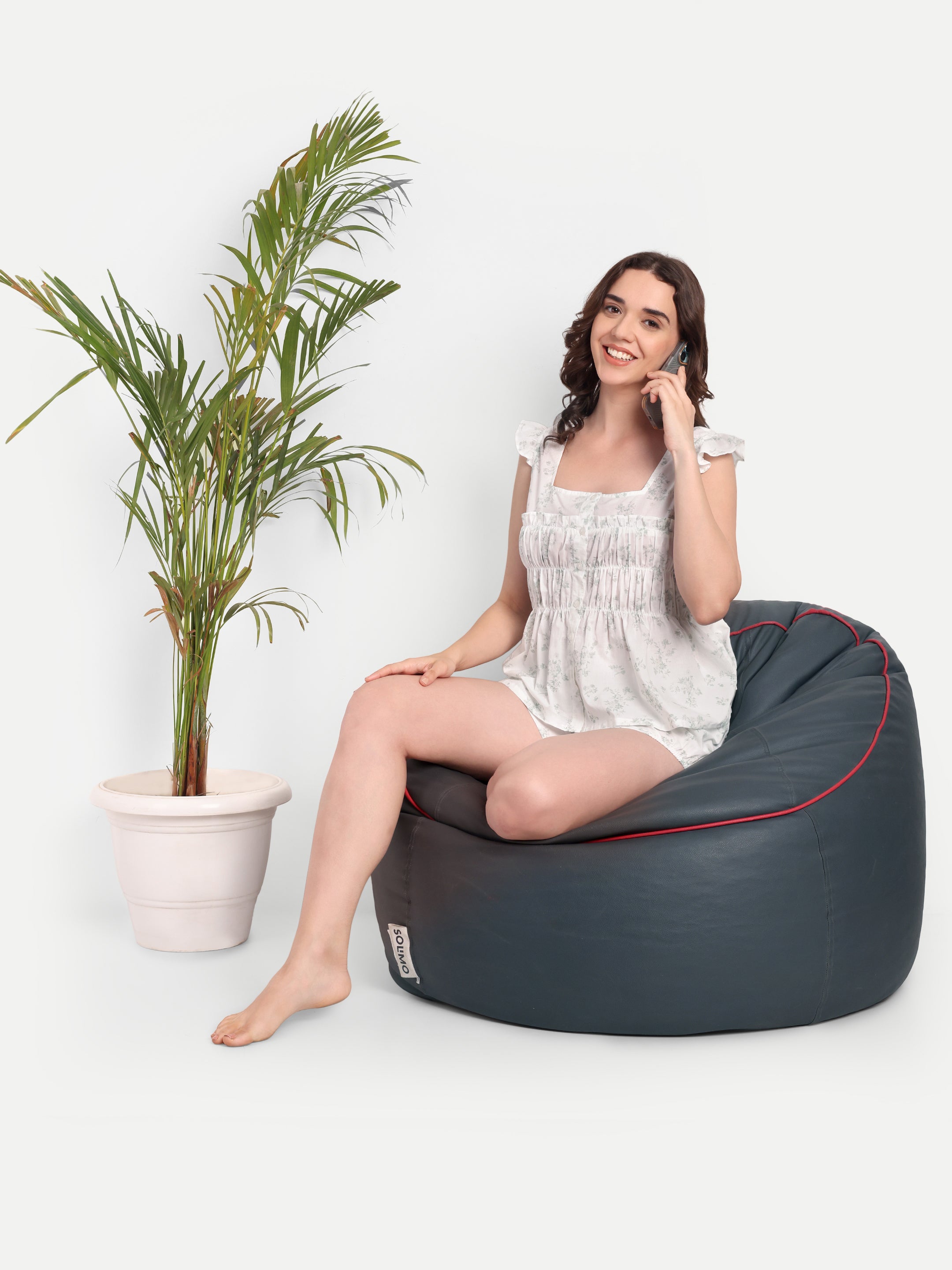 White Floral Smocked Short Set