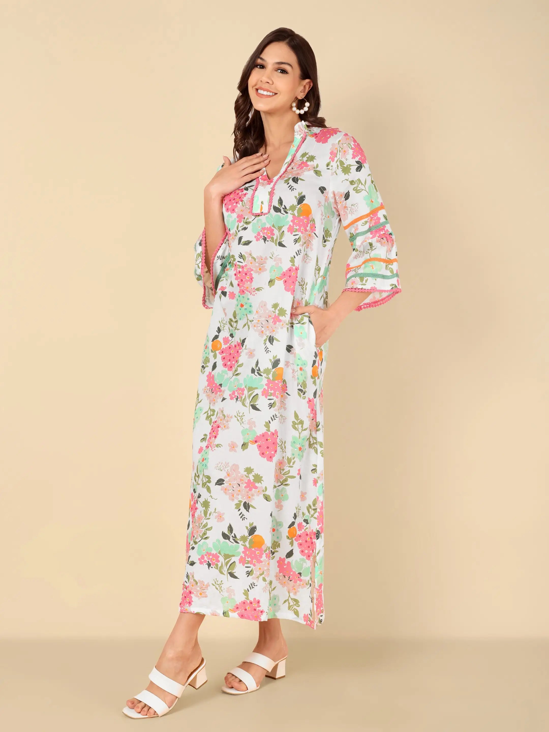 Blossom Garden  Kaftan Dress