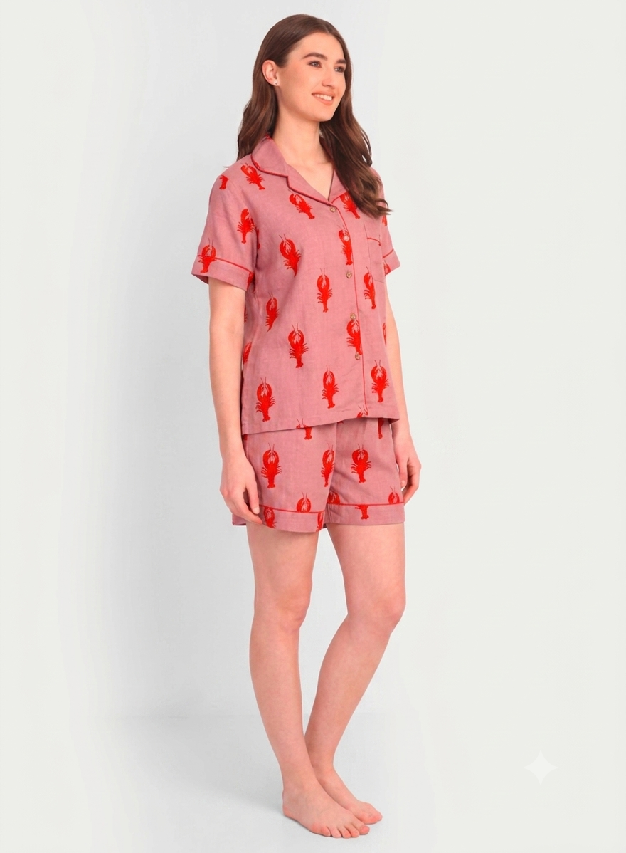 Lobster Short PJ Set