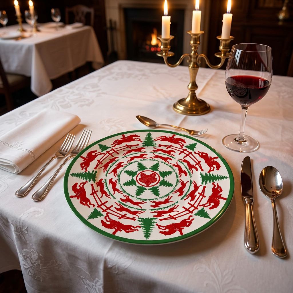 Holiday Hunt Round Placemat Set
