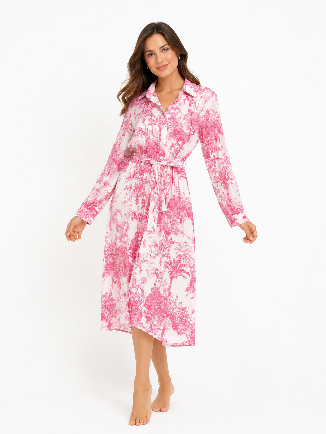 Zanzibar Shirt Dress Pink