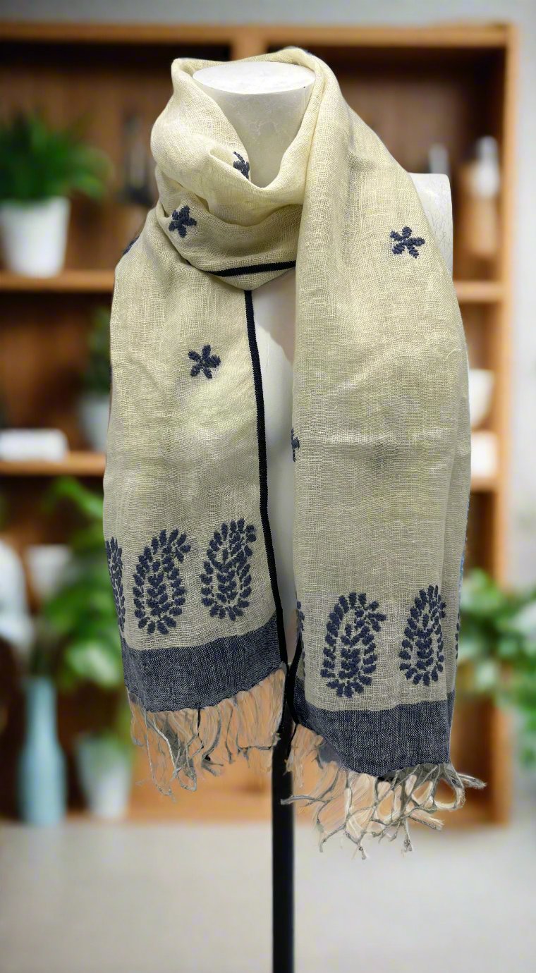 Fringe Linen Scarf