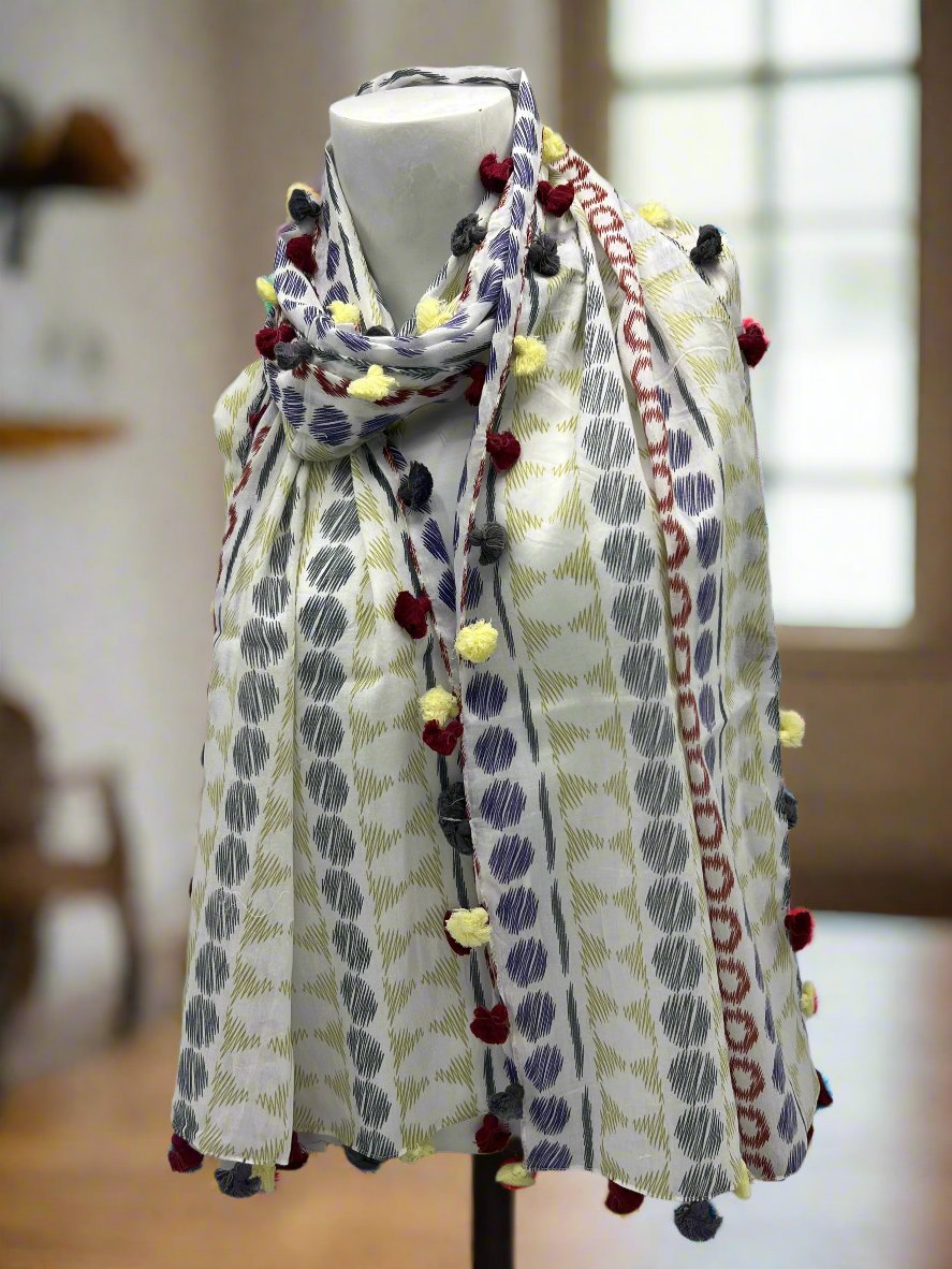Polka-dot Cotton Scarf