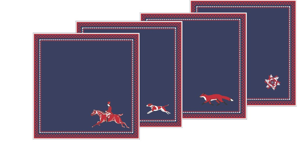 EQUINE NAPKINS  - SET OF 4