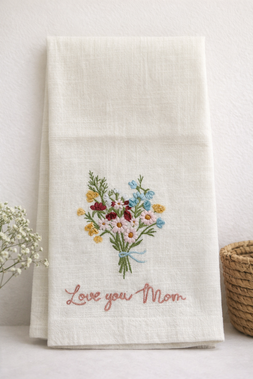 LOVE YOU MOM”DISH TOWEL