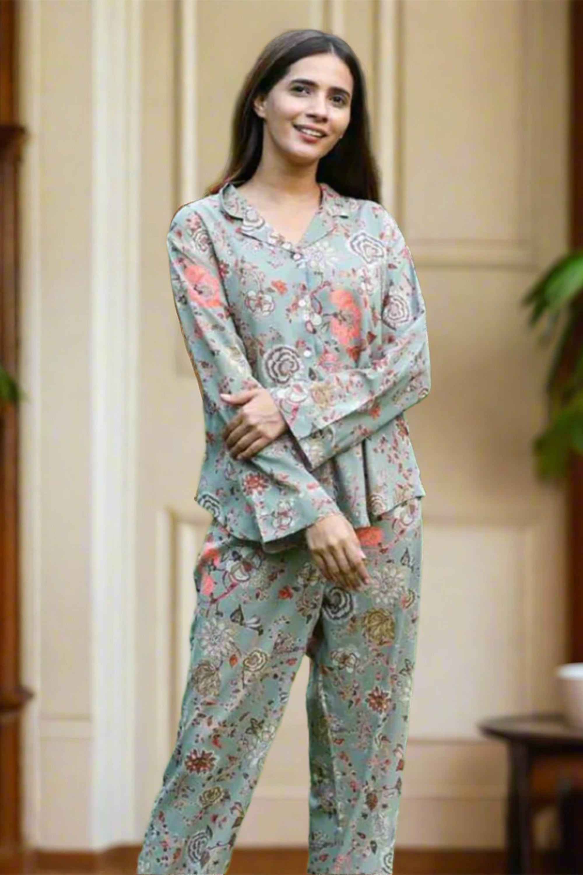 Venice Floral Long PJ Set