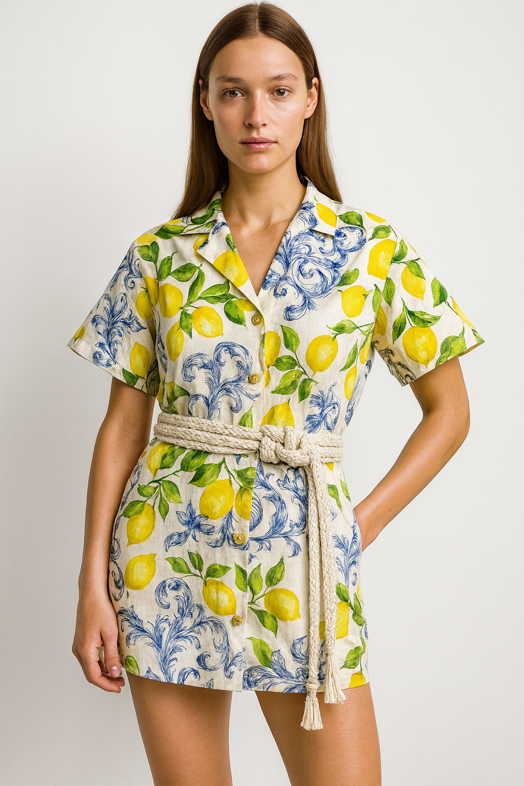 Lemon Shirt Dress
